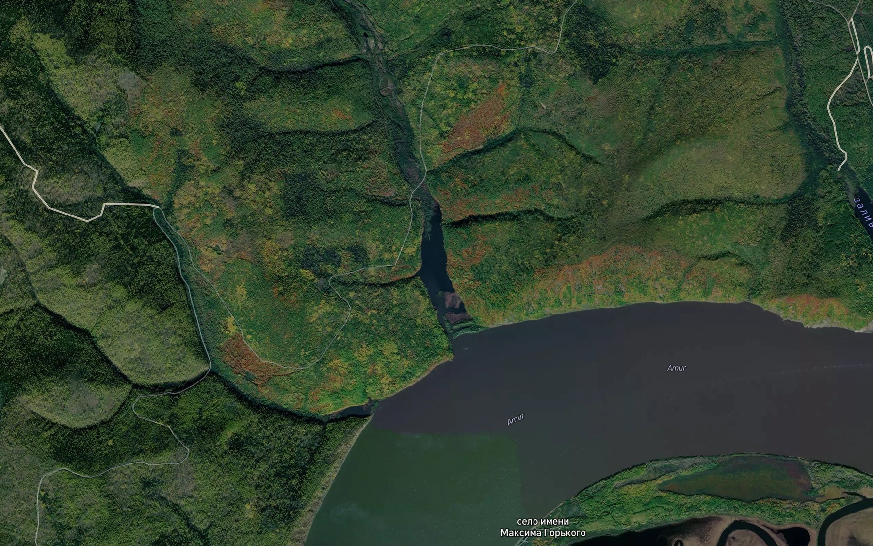 Satellite map of the Zaliv Medvezhiy