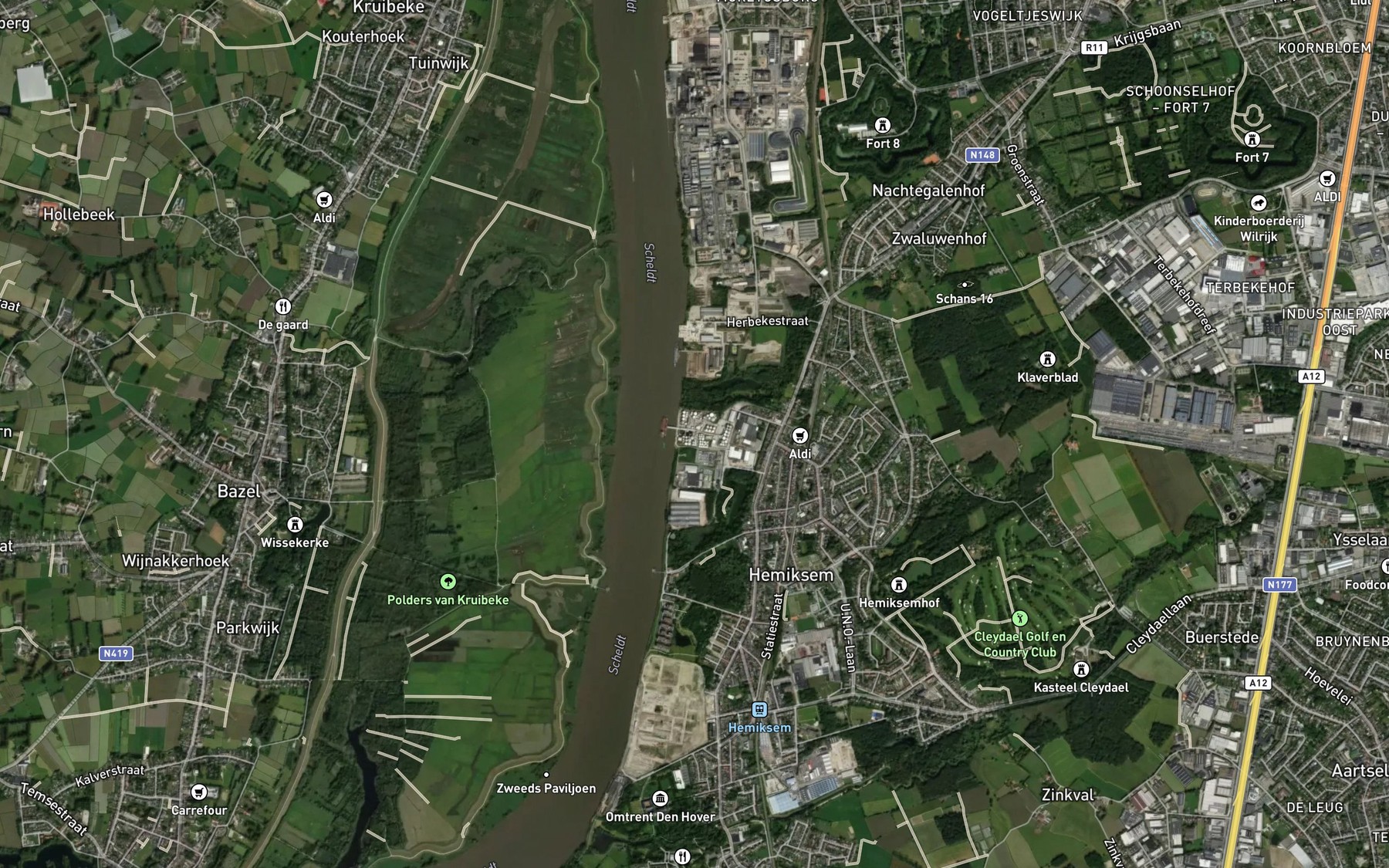 Satellite map of the Barbierbeek
