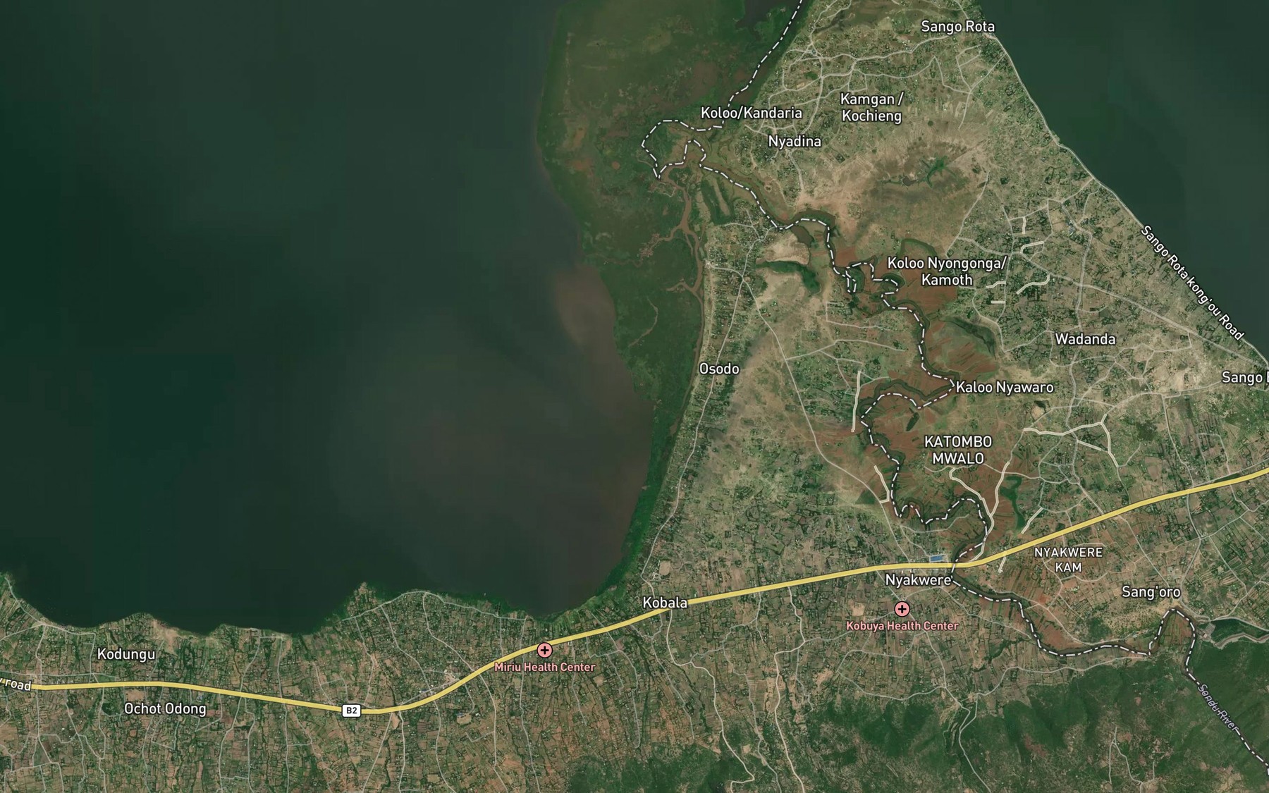 Satellite map of the Miriu