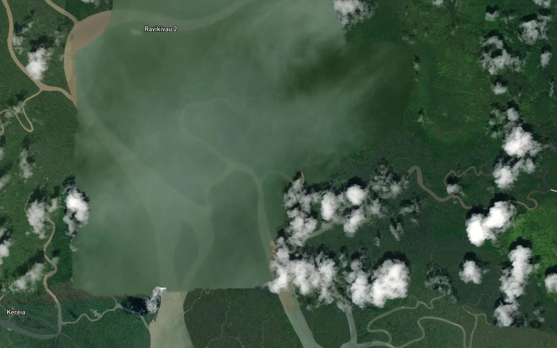 Satellite map of the Karere River