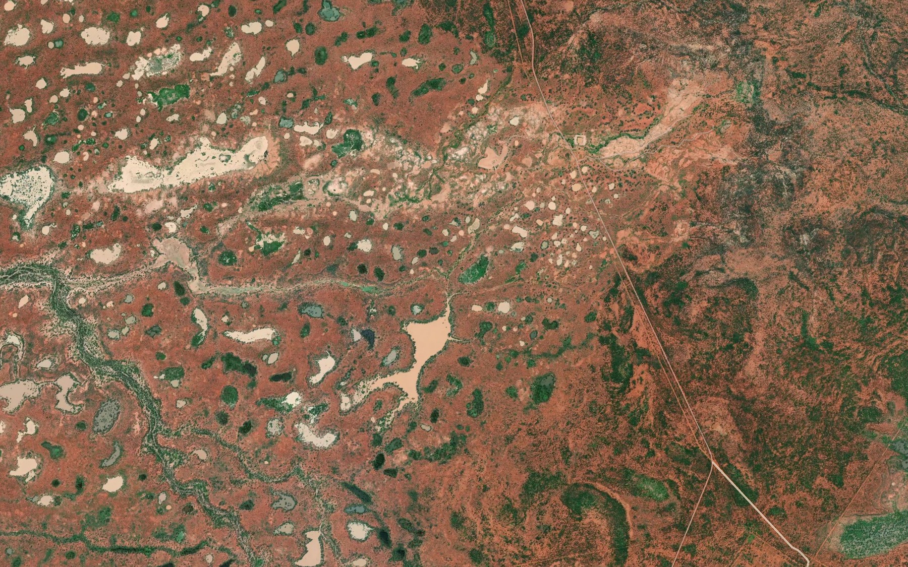 Satellite map of the Fish Spring