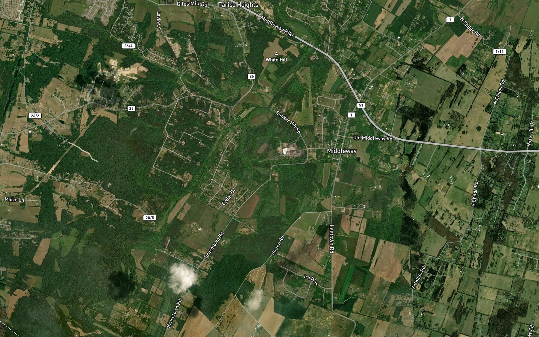 Satellite map of the Schlack Farm Spring