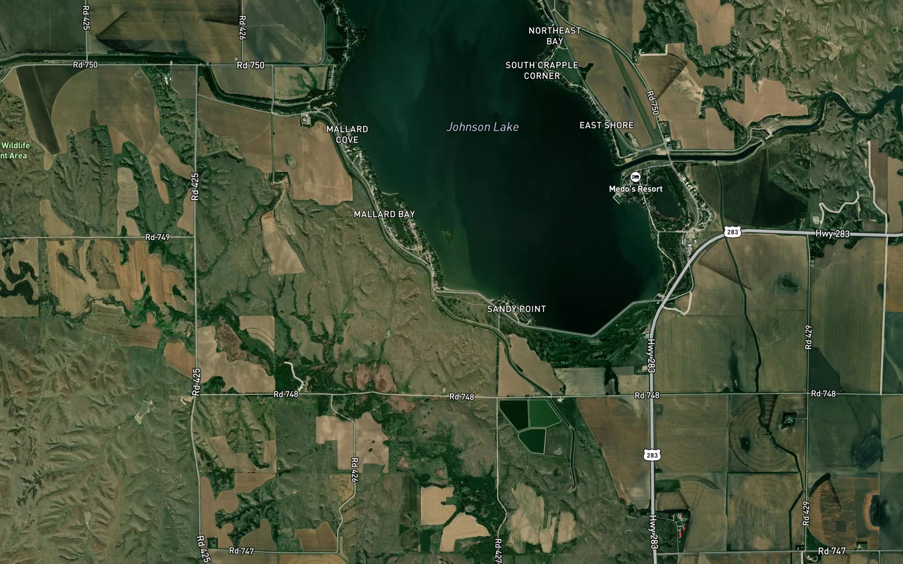 Satellite map of the South Bay