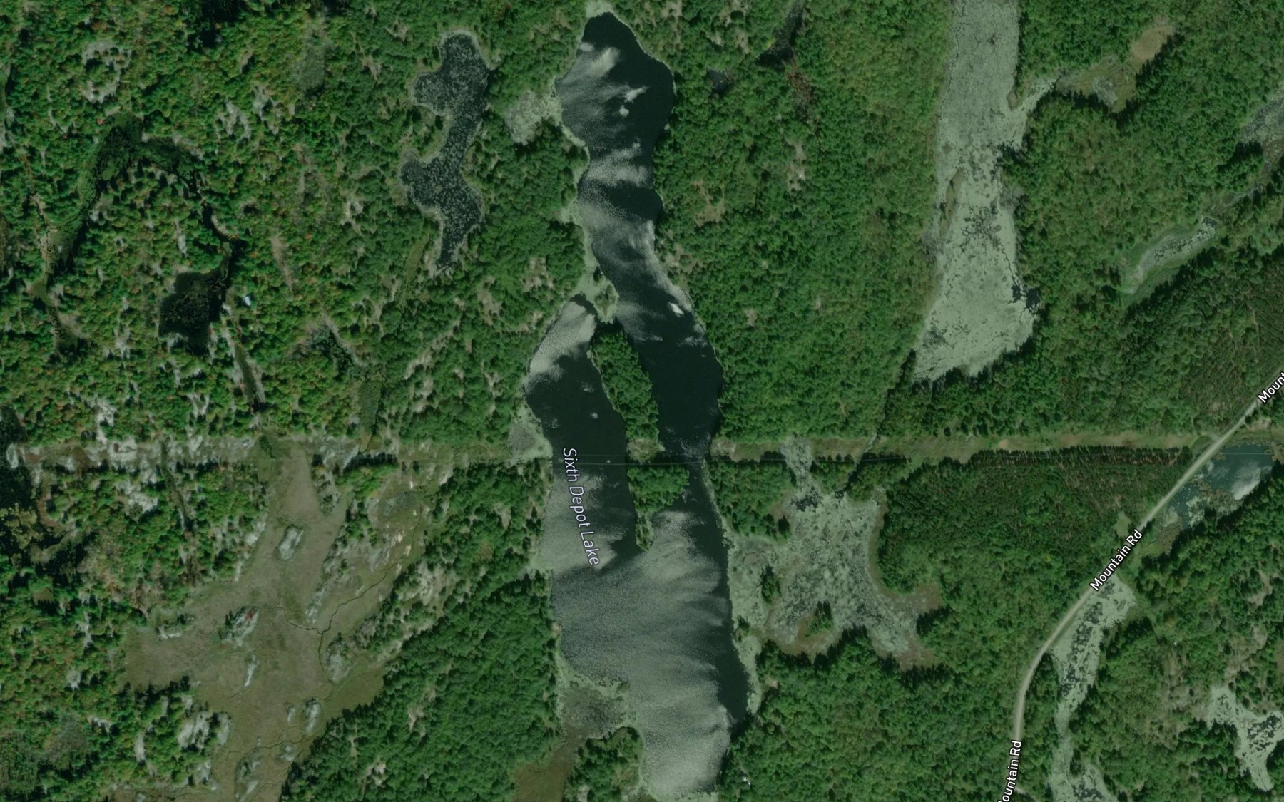 Satellite map of the Sixth Depot Lake