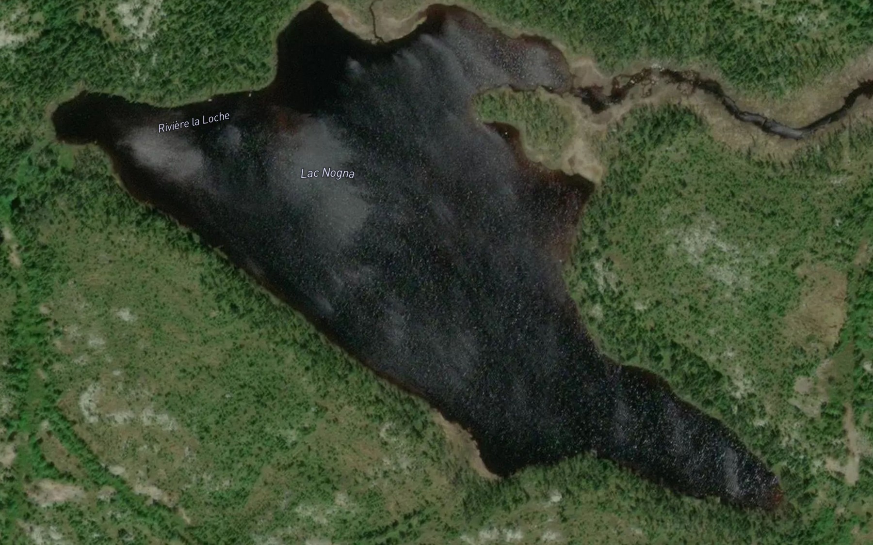 Satellite map of the Lac Nogna