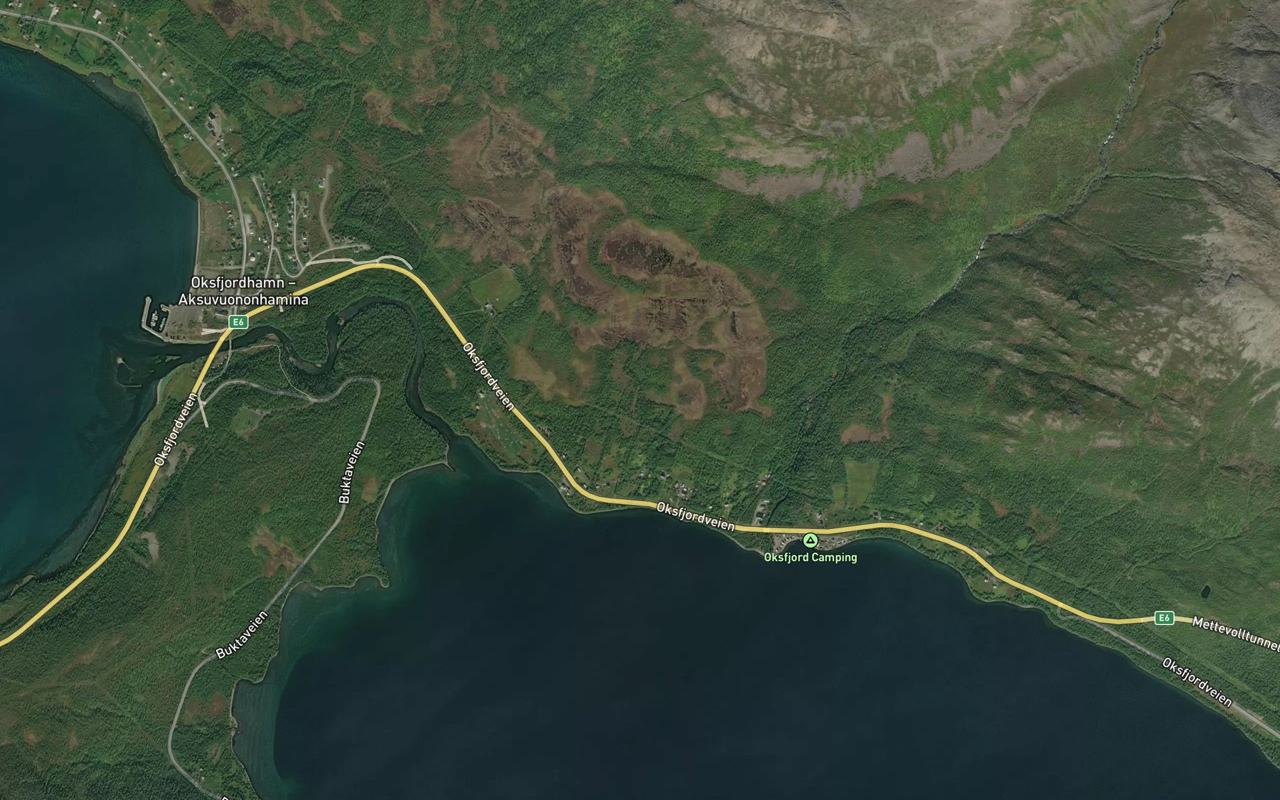 Satellite map of the Kalabekken