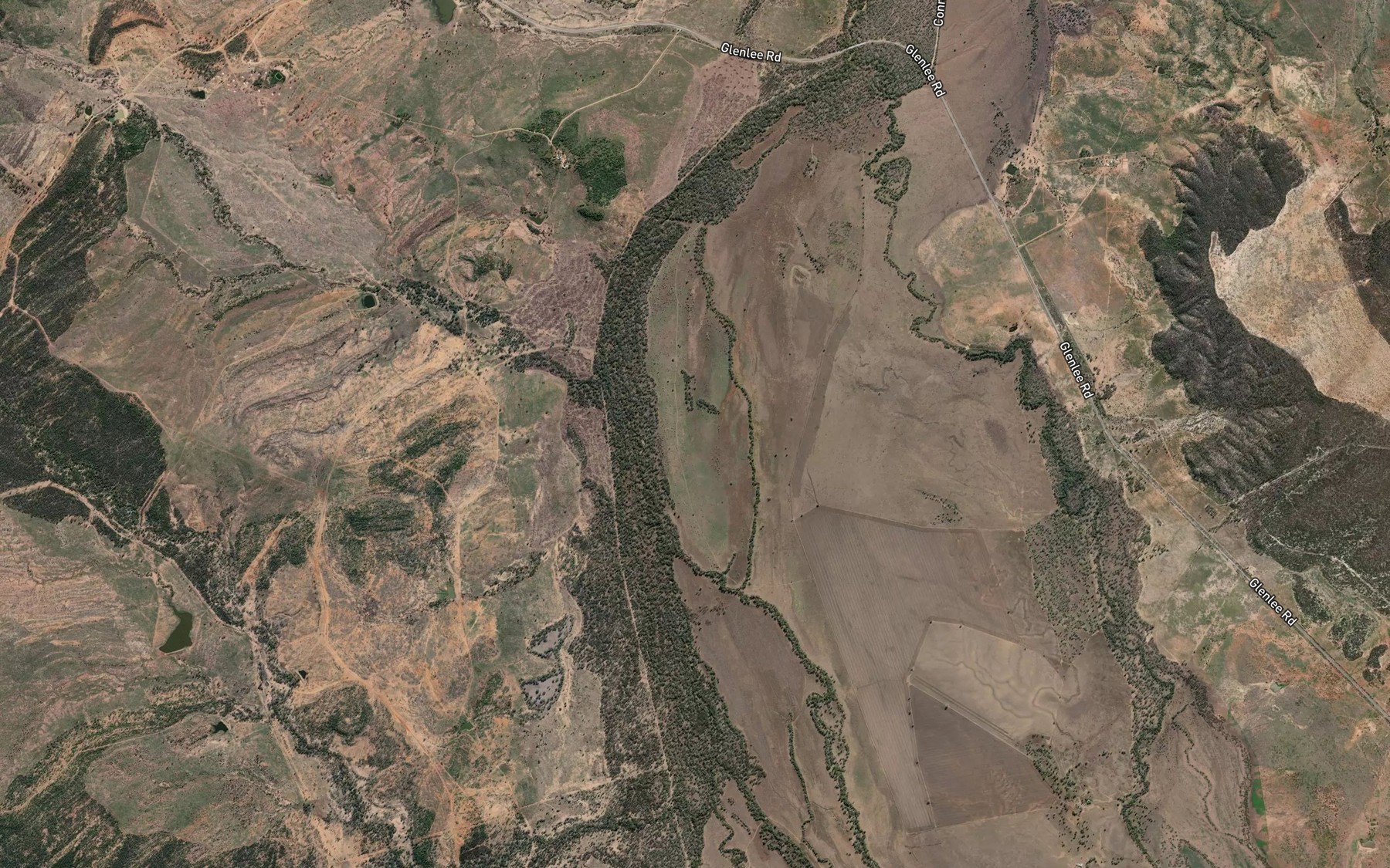Satellite map of the Sandy Creek