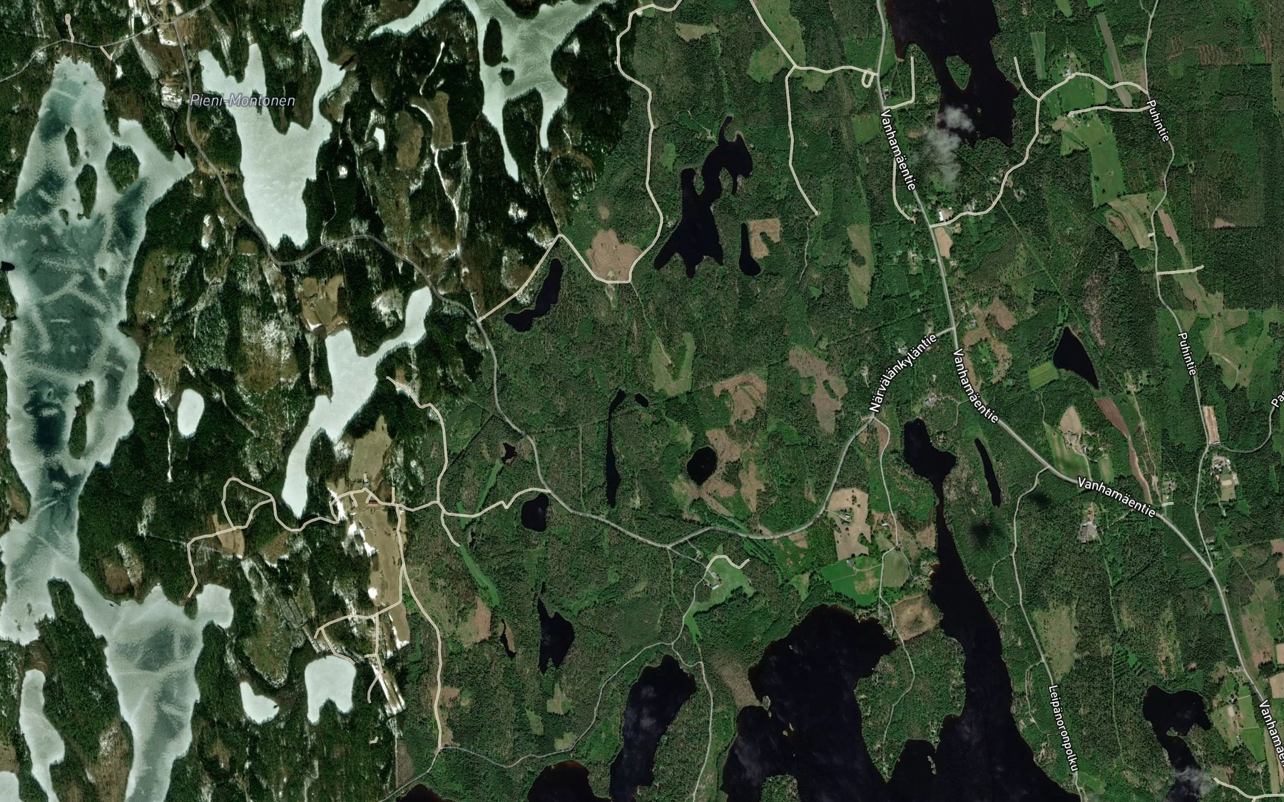 Satellite map of the Kirlampi