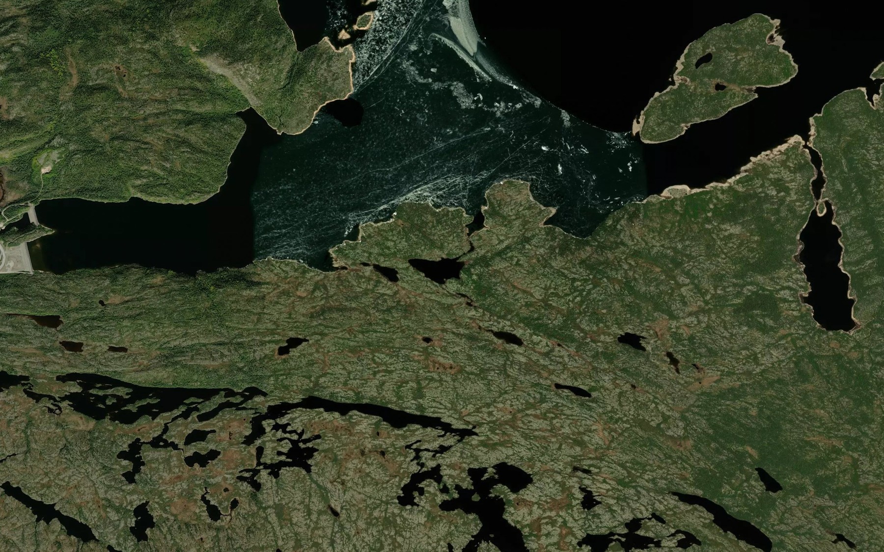 Satellite map of the Lac Chiskamish