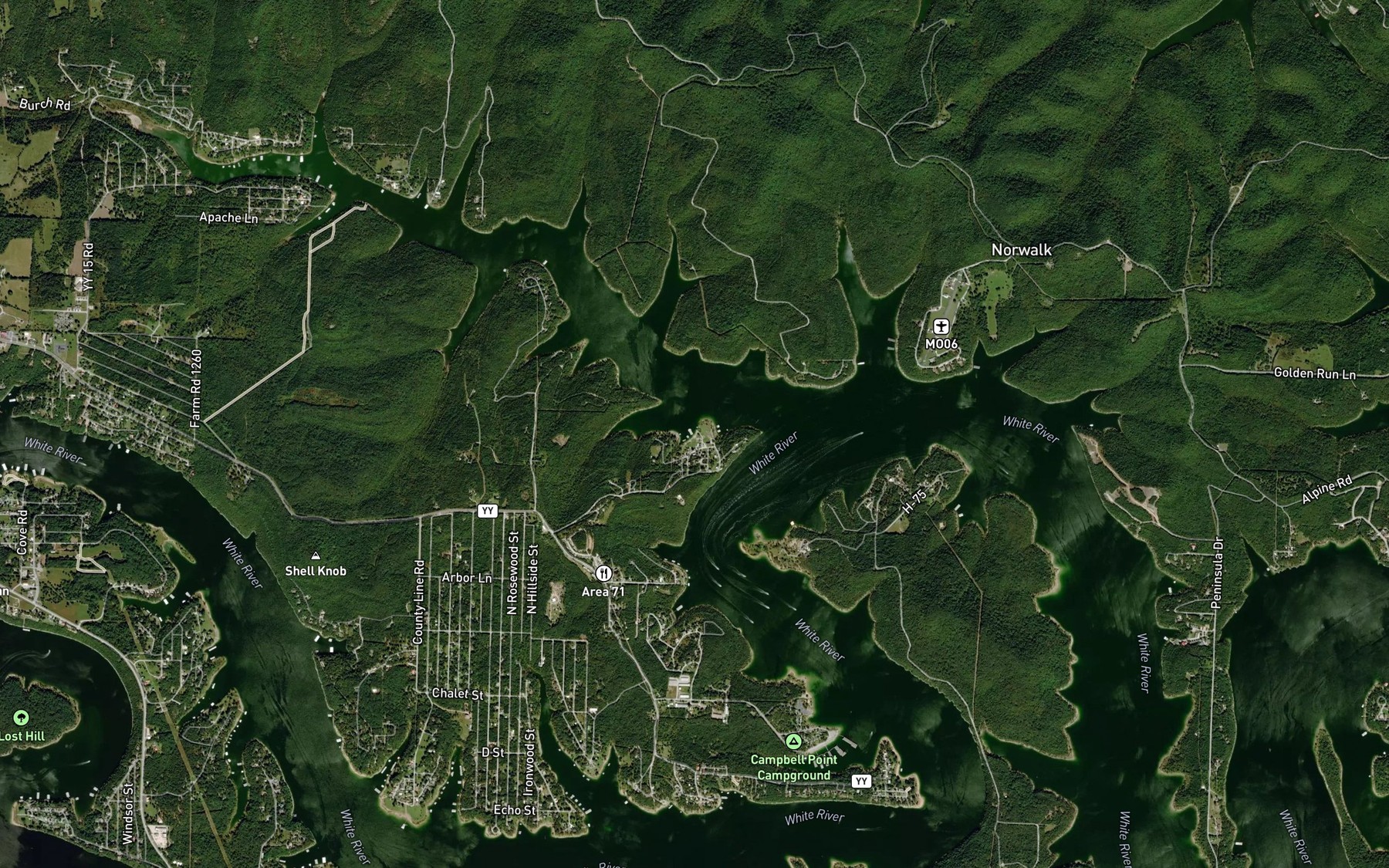 Satellite map of the Spot 5