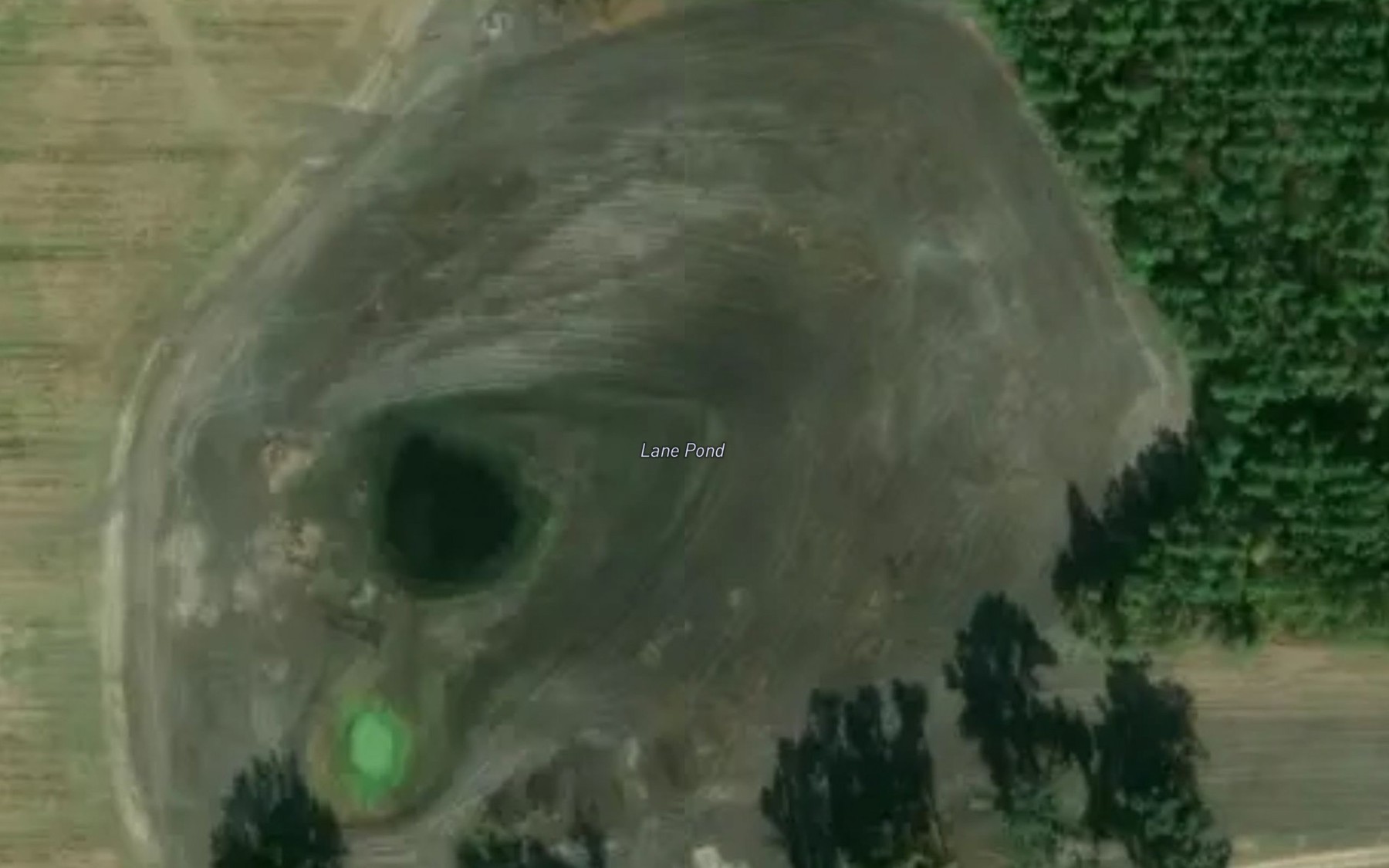 Satellite map of the Lane Pond
