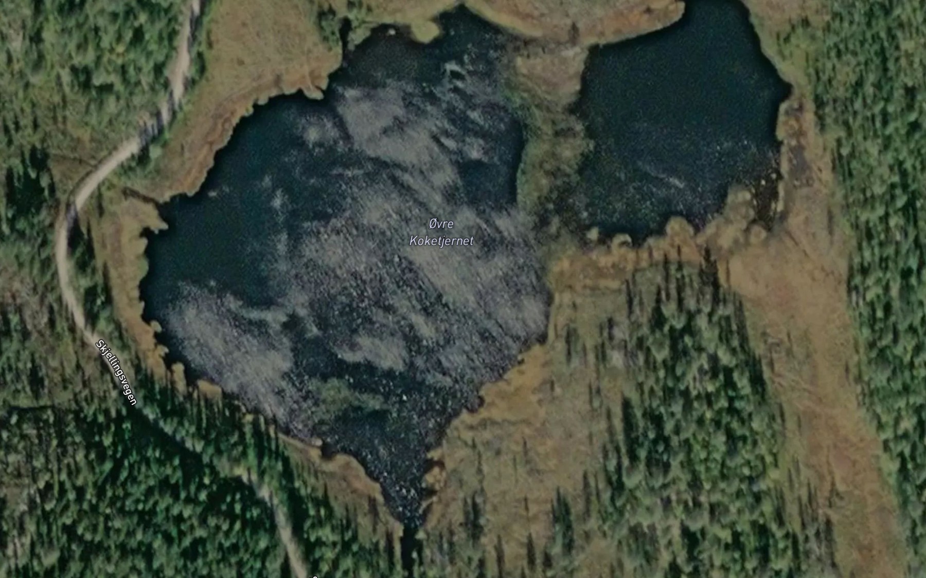 Satellite map of the Ovre Koketjernet