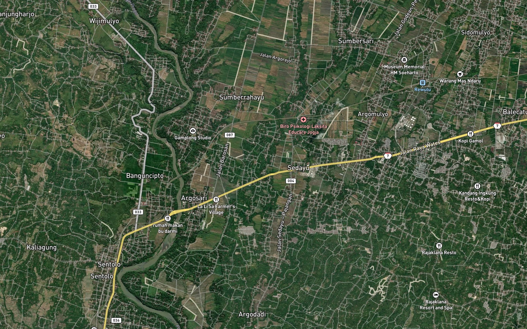 Satellite map of the Kali Kalakan