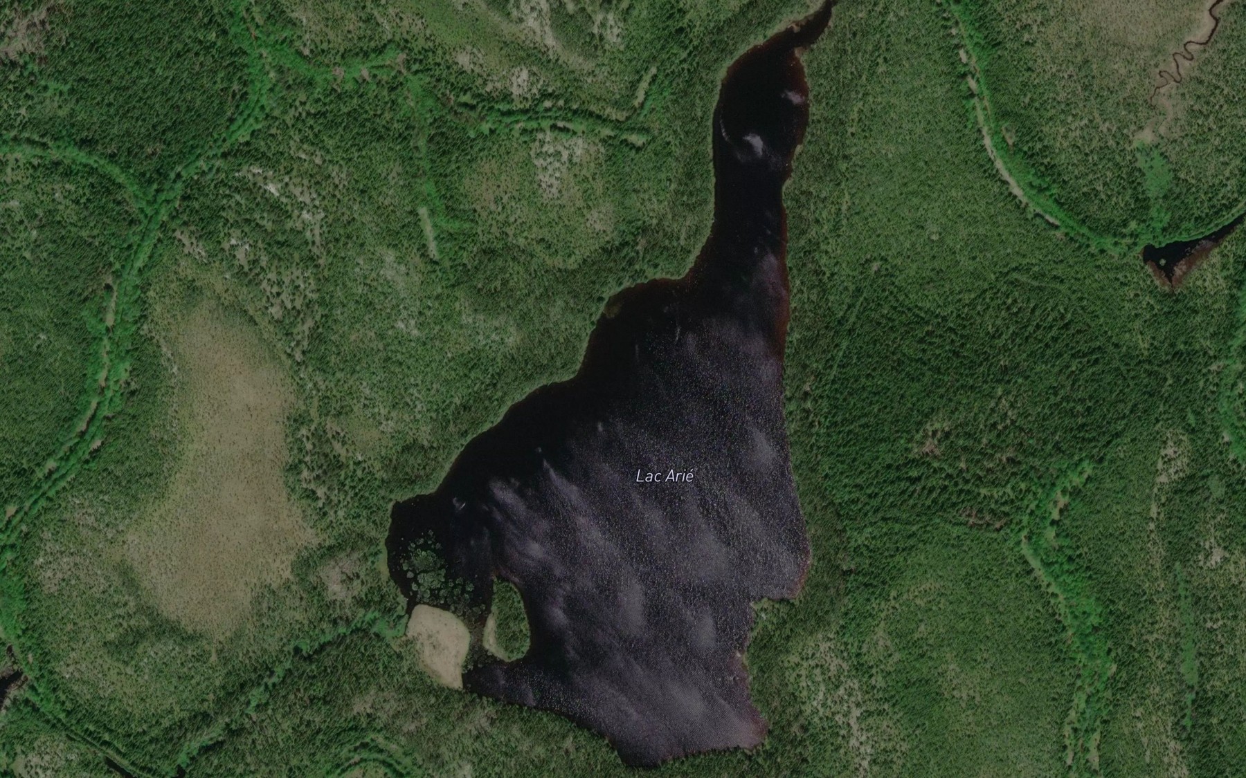 Satellite map of the Lac Arie