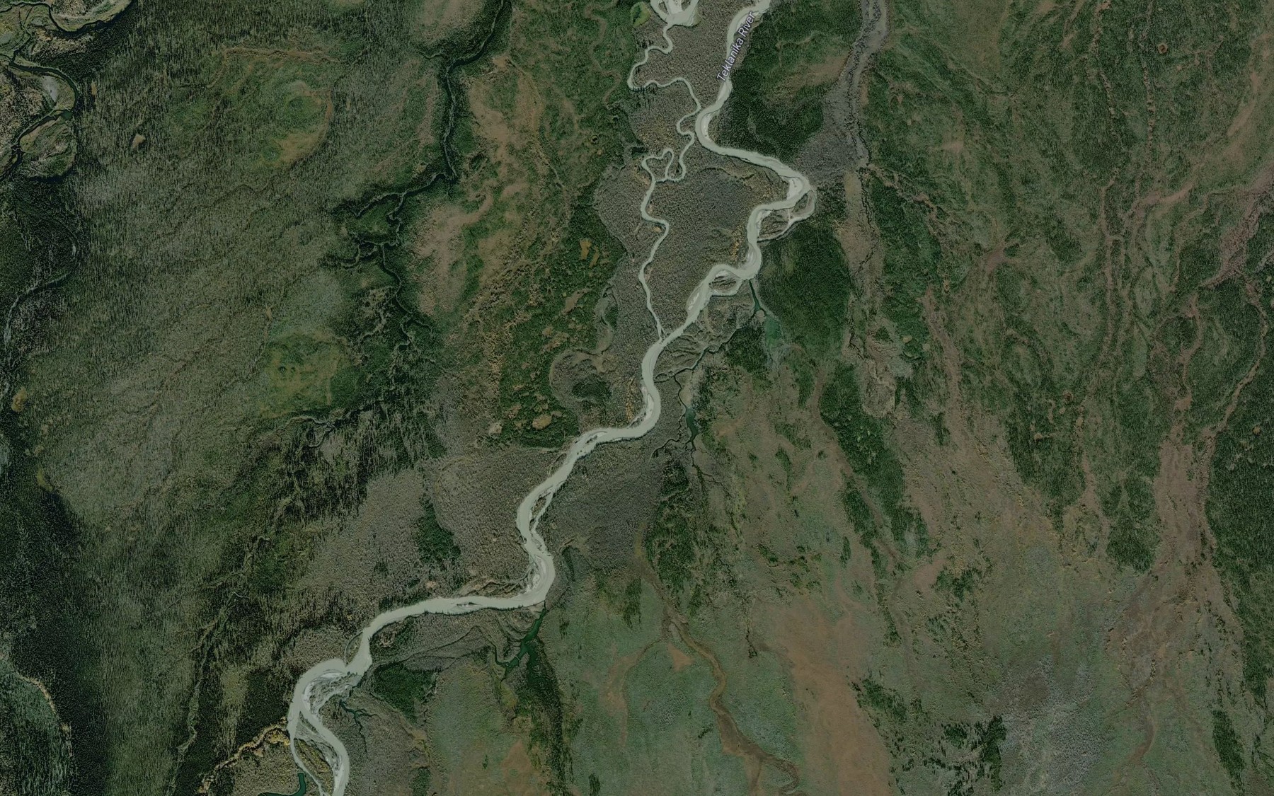 Satellite map of the Fossil Creek