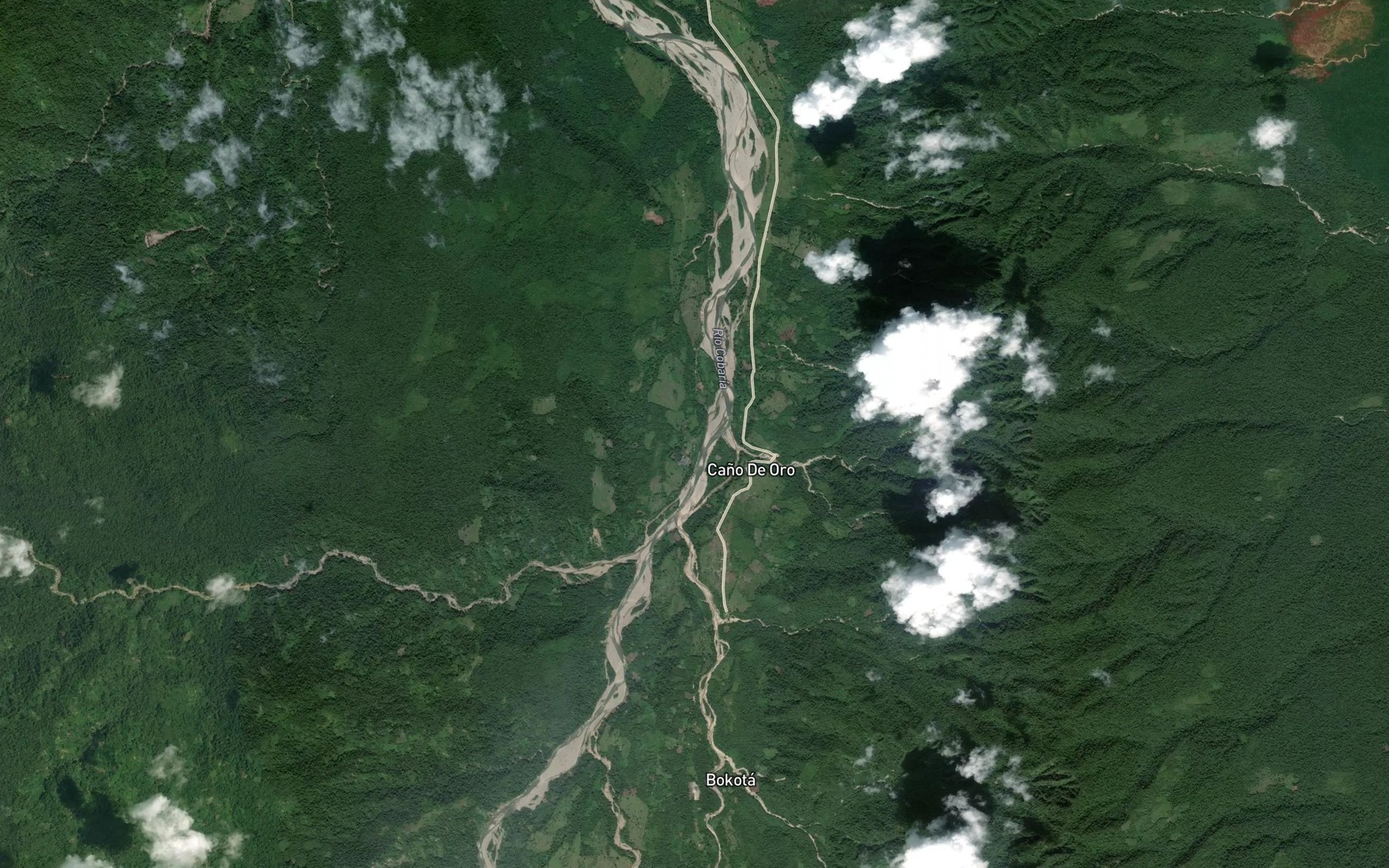 Satellite map of the Cano de Oro