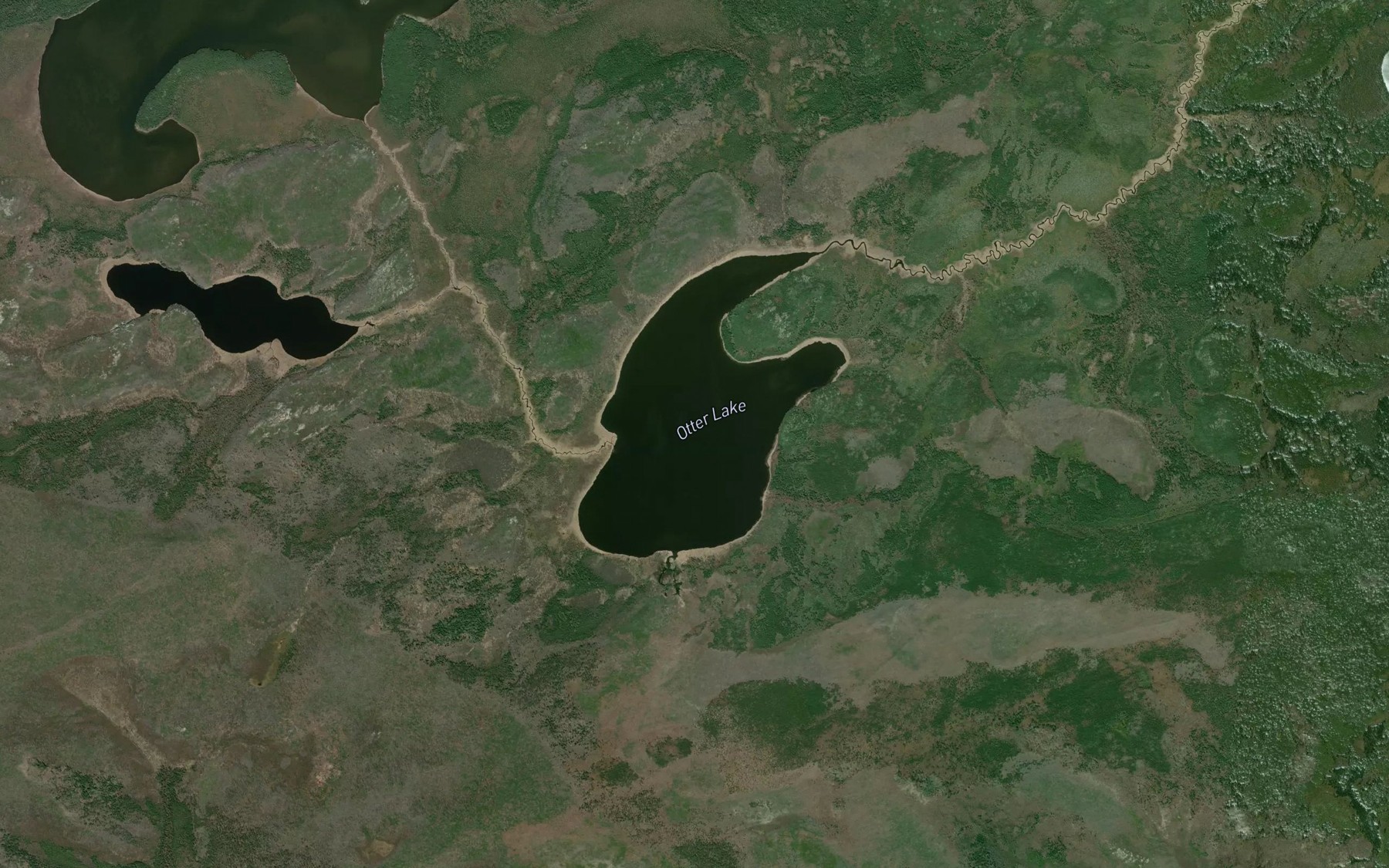 Satellite map of the Otter Lake