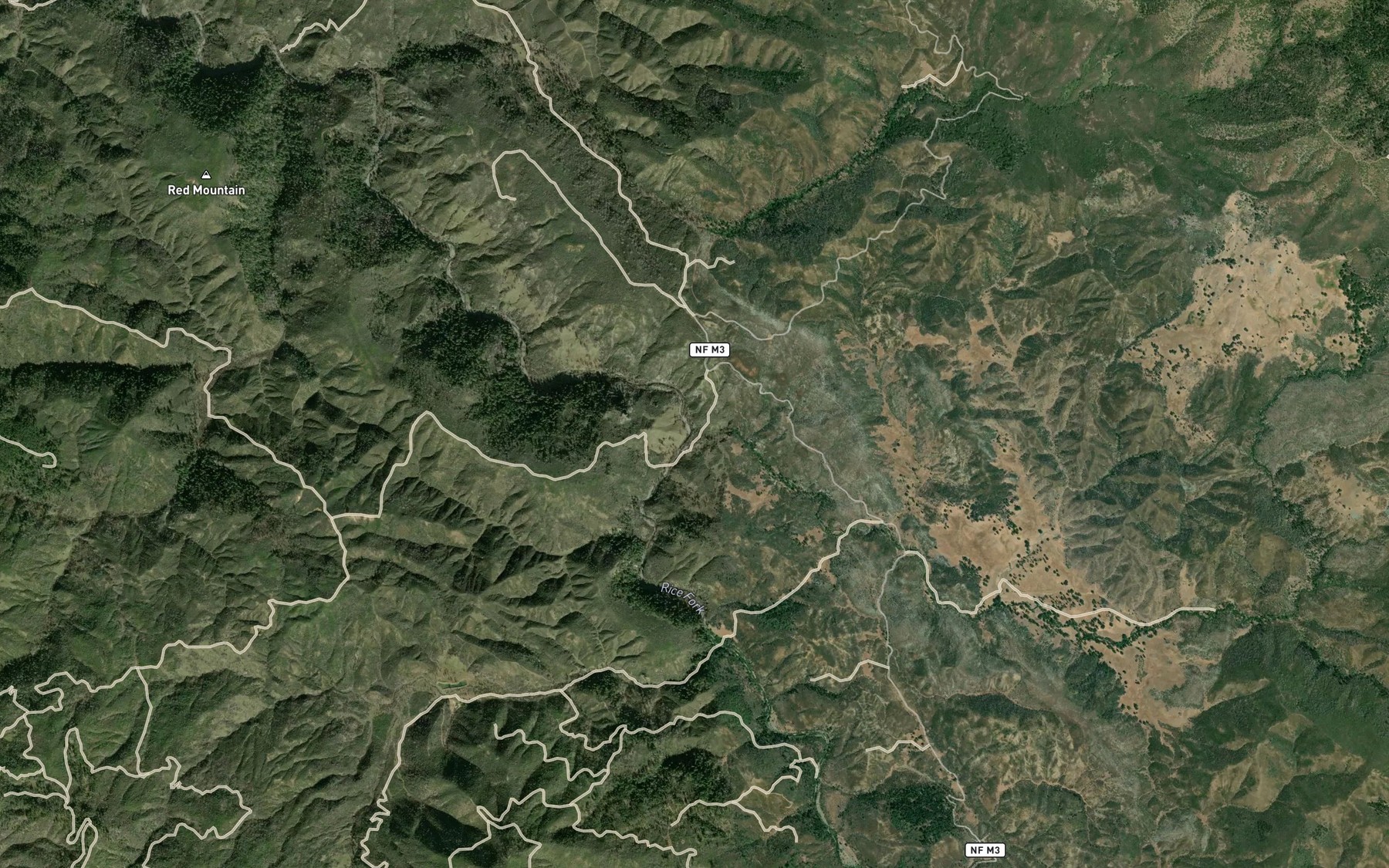 Satellite map of the Rice Creek