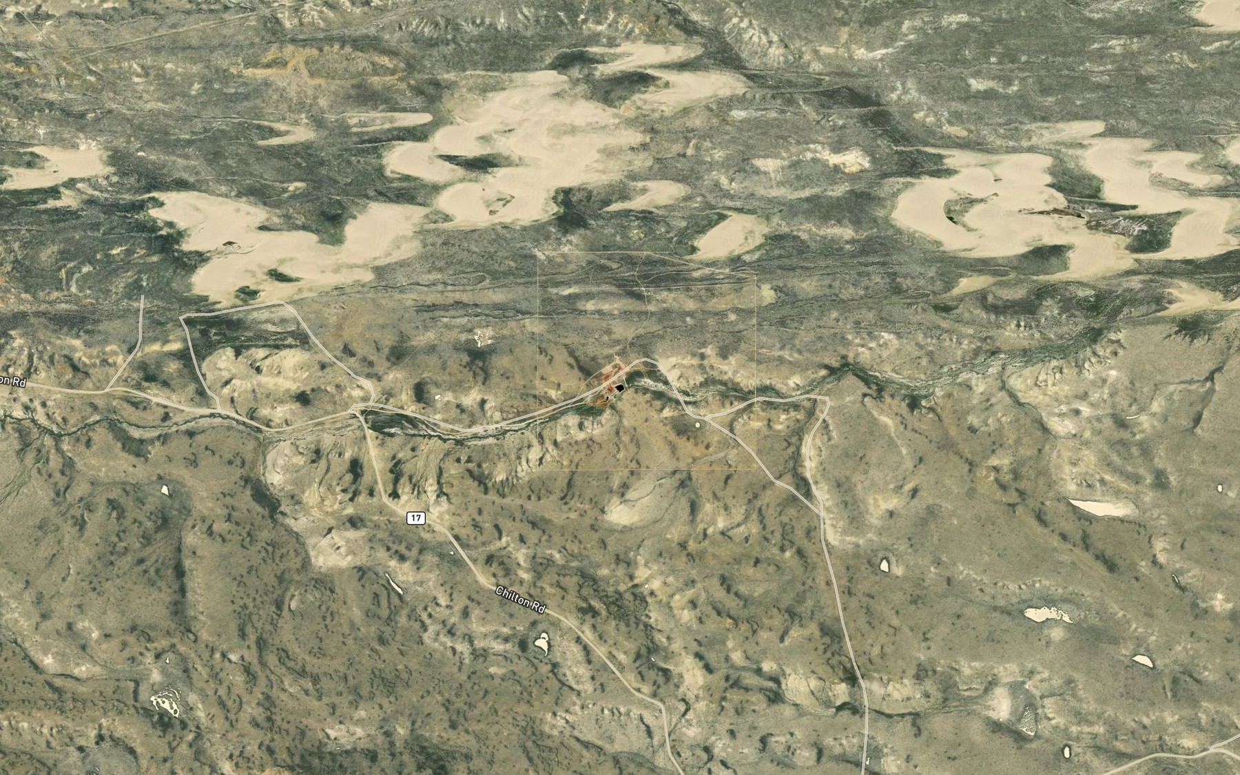 Satellite map of the Greasewood Reservoir