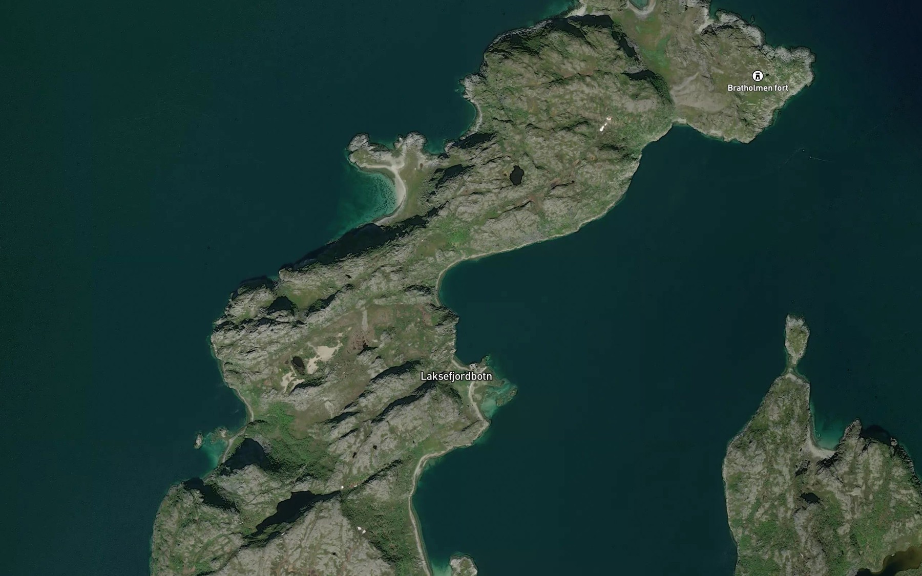 Satellite map of the Ytre Hamn