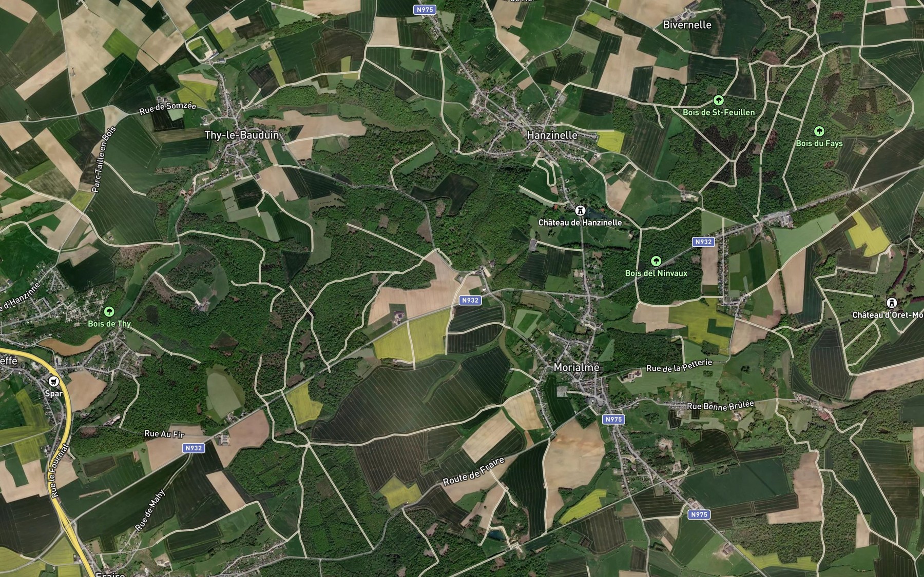 Satellite map of the Cemenne