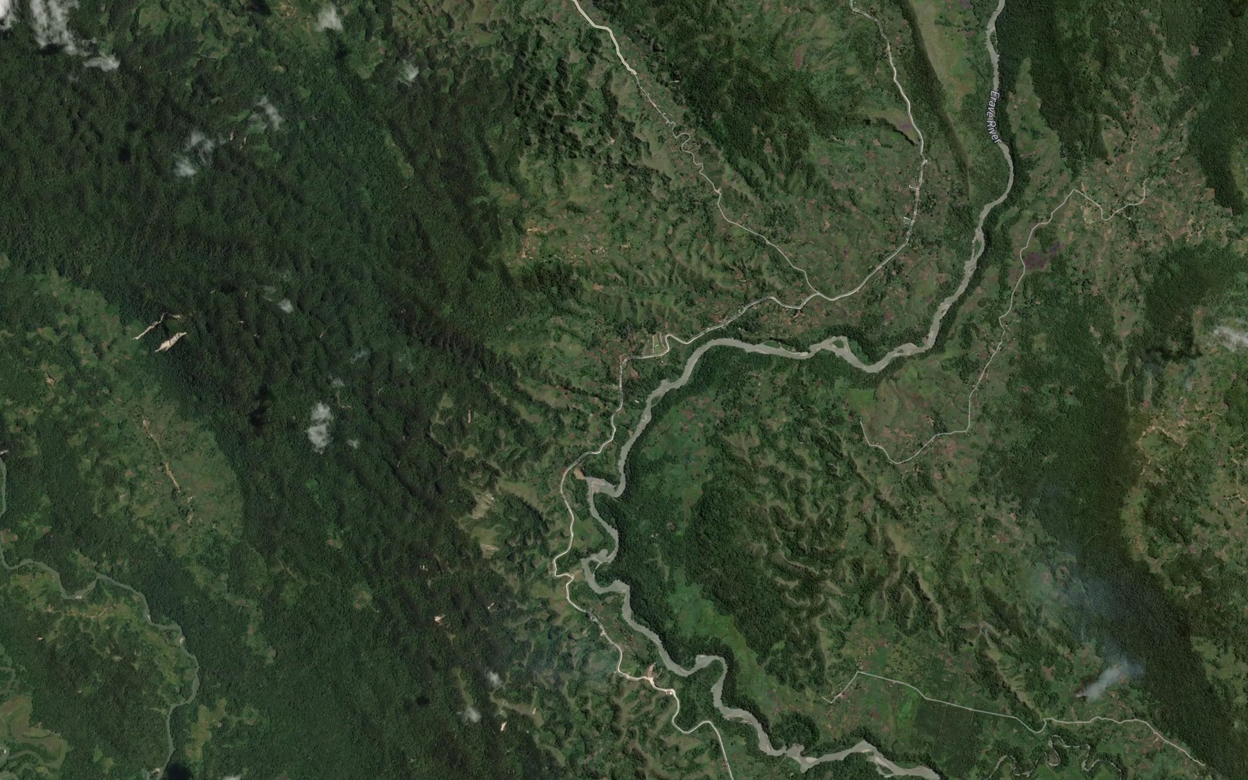 Satellite map of the Om Creek