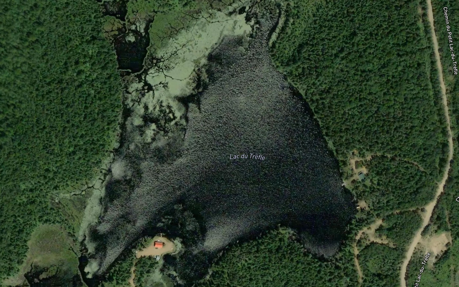Satellite map of the Lac du Trefle