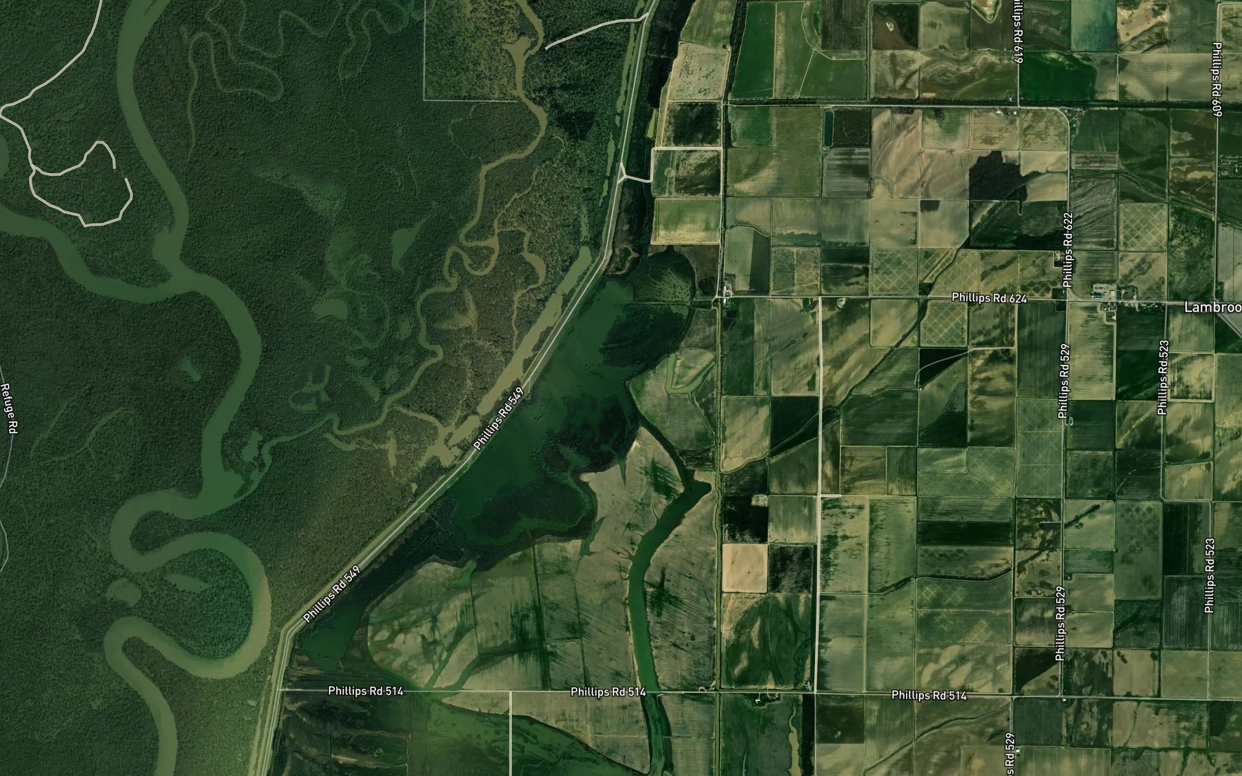 Satellite map of the Eagle Nest Lake