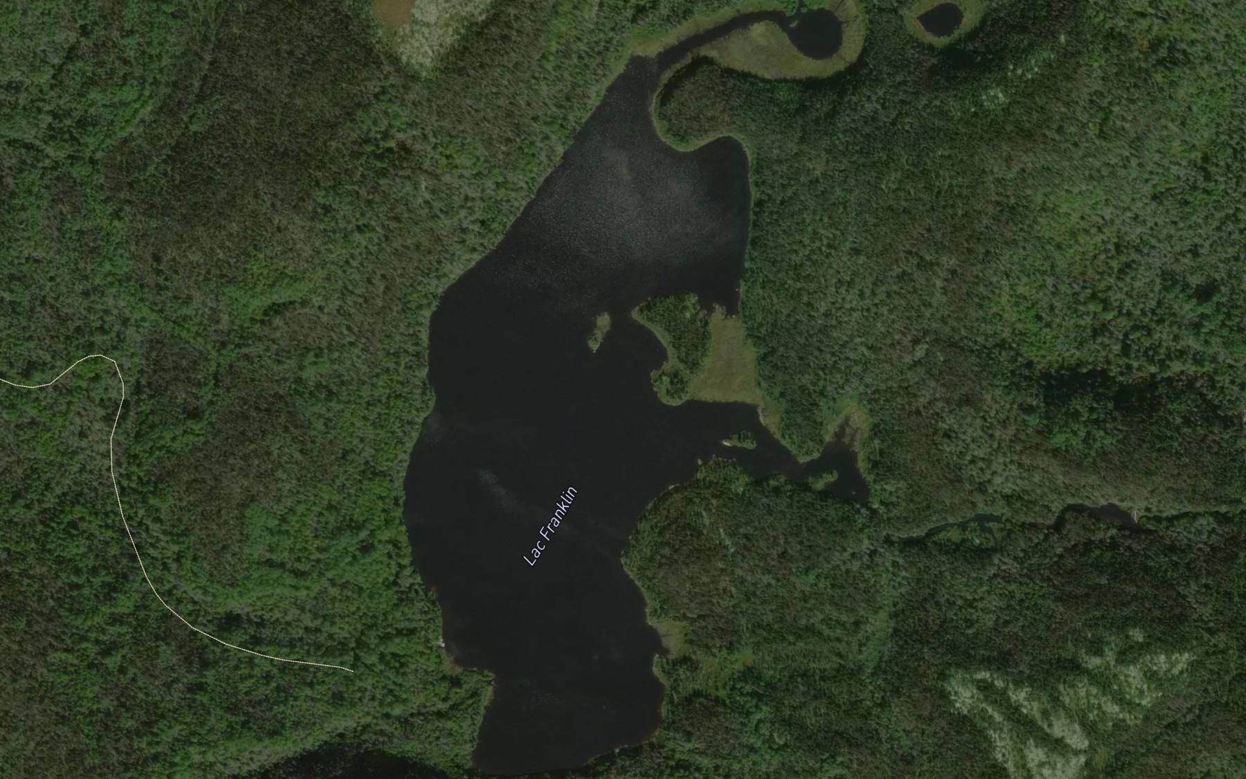 Satellite map of the Lac Franklin