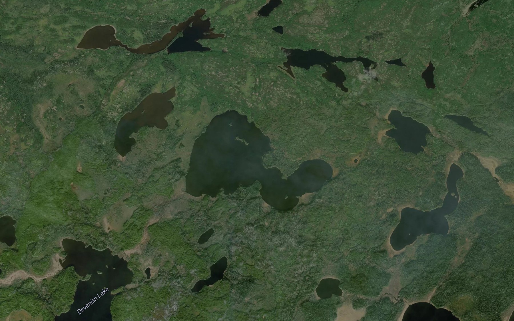 Satellite map of the Perron Lake