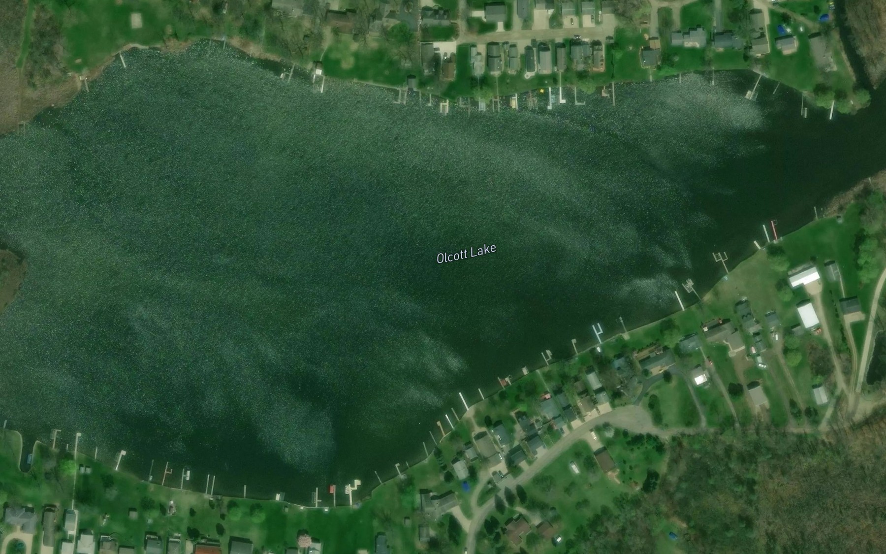 Satellite map of the Olcott Lake