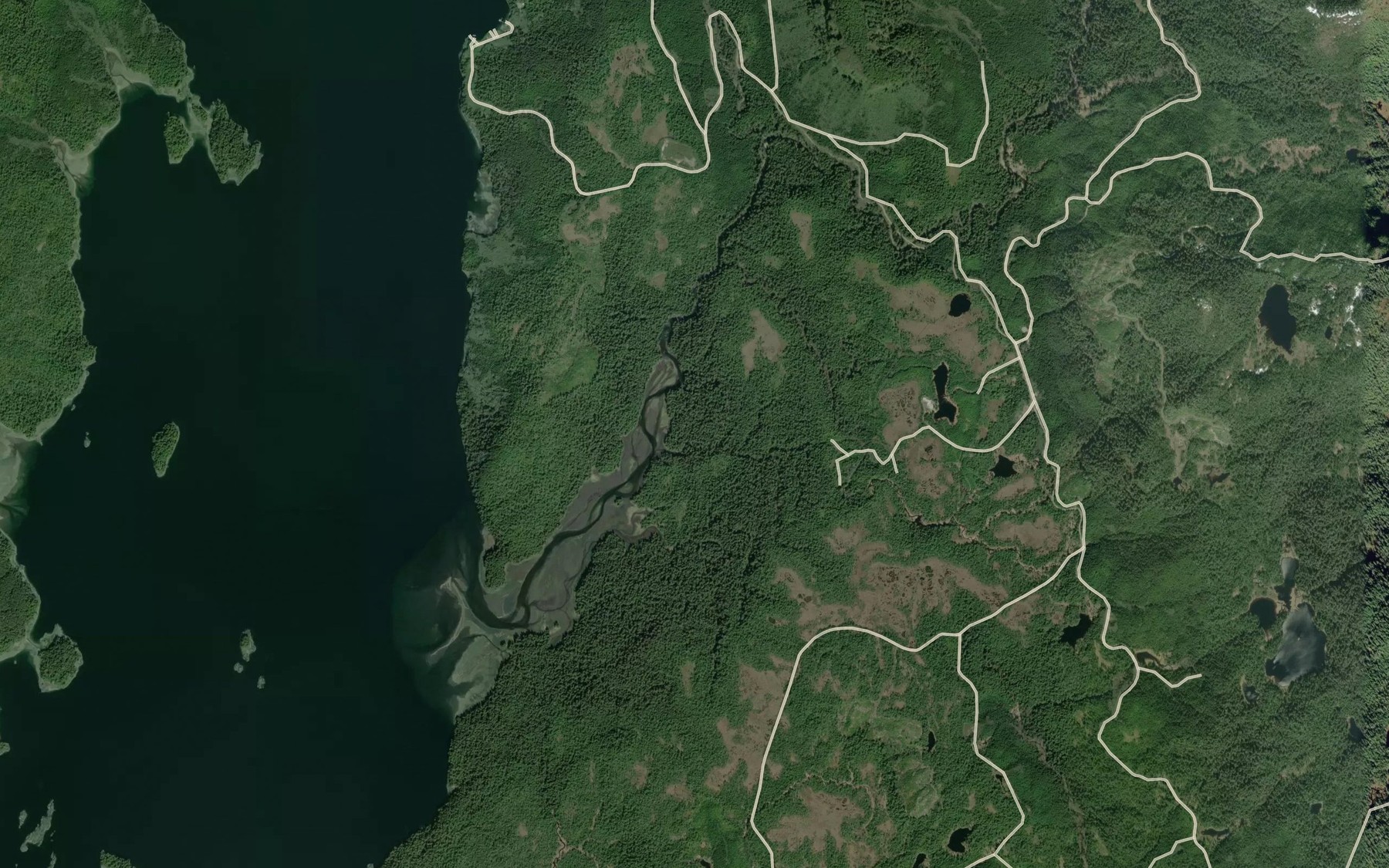 Satellite map of the Shoal Creek