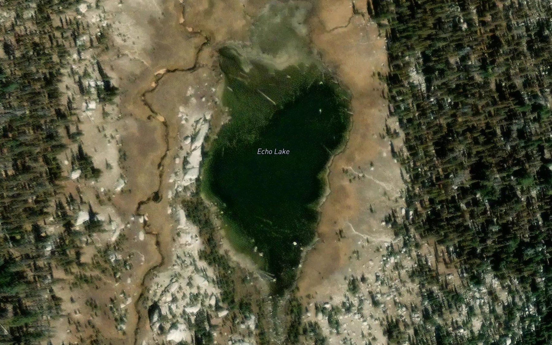 Satellite map of the Echo Lake