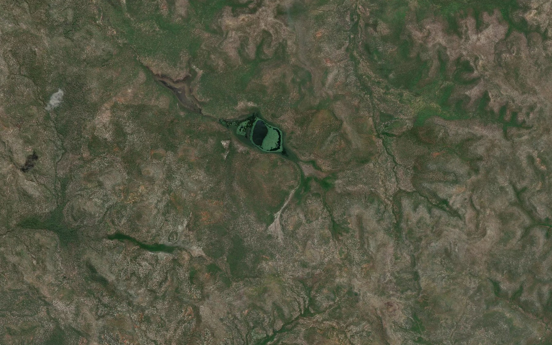 Satellite map of the Barneys Lake