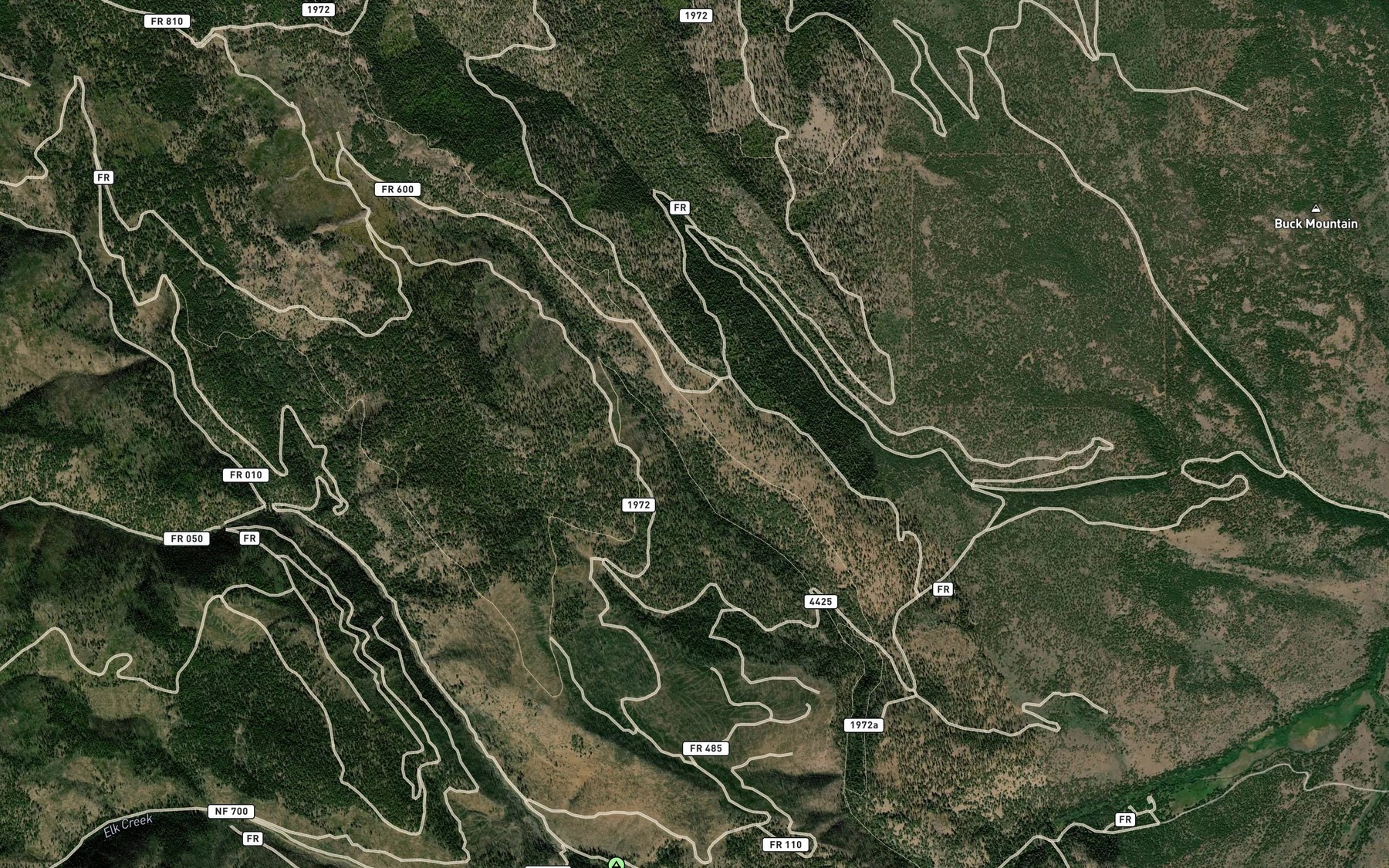 Satellite map of the Mahogany Spring