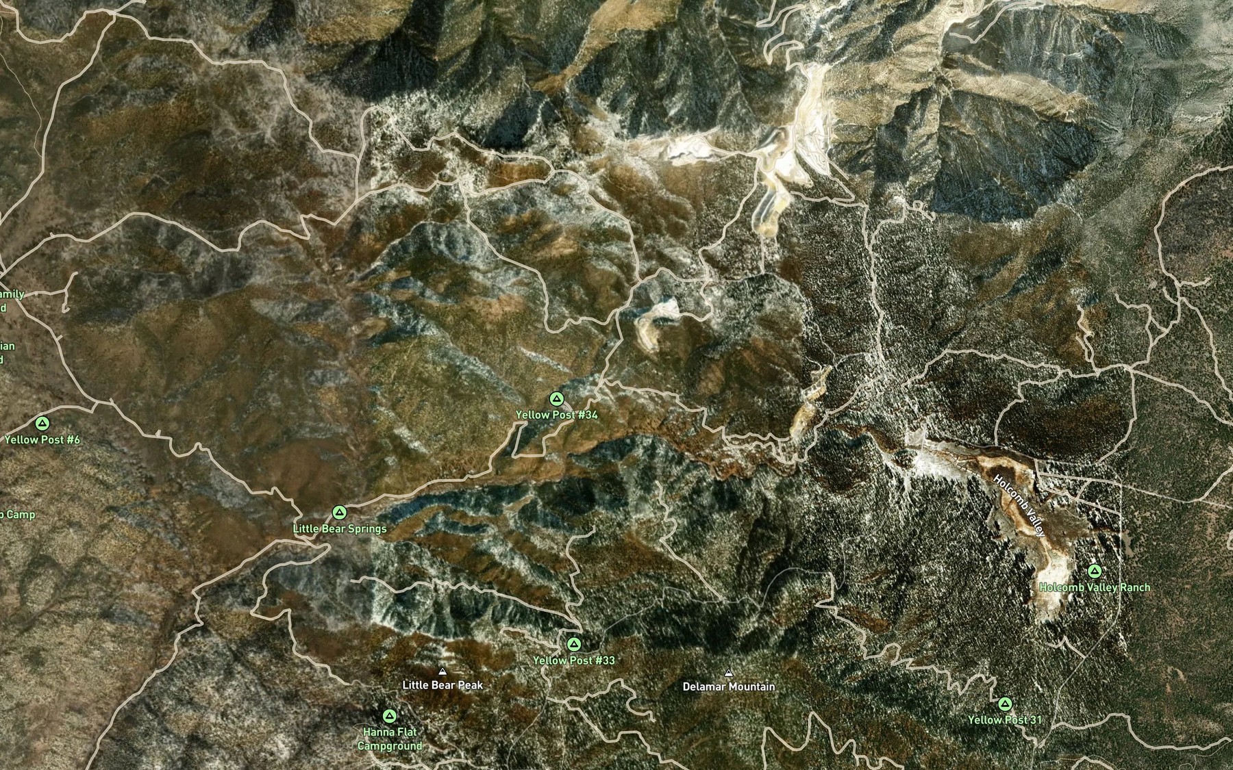 Satellite map of the Hitchcock Spring