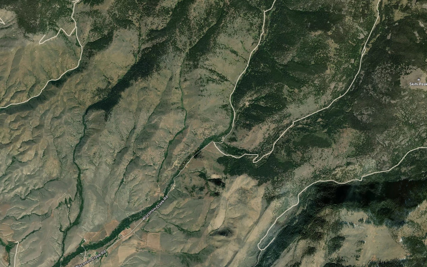 Satellite map of the Noble Fork