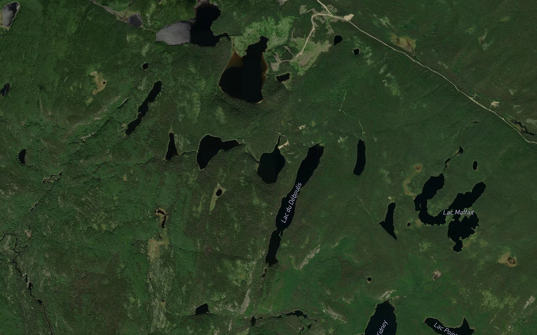 Satellite map of the Lac du Corbeau