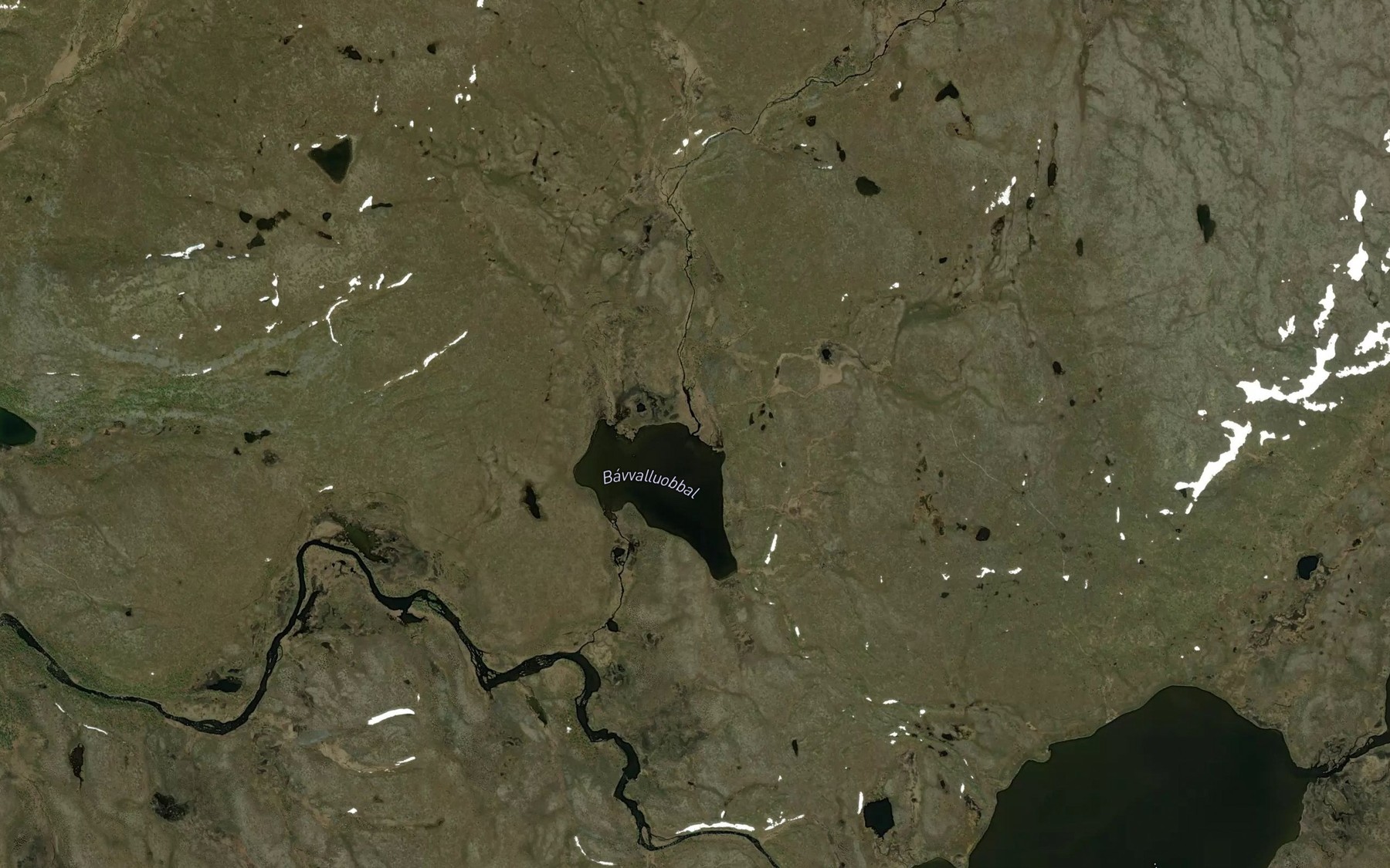 Satellite map of the Baritjohka
