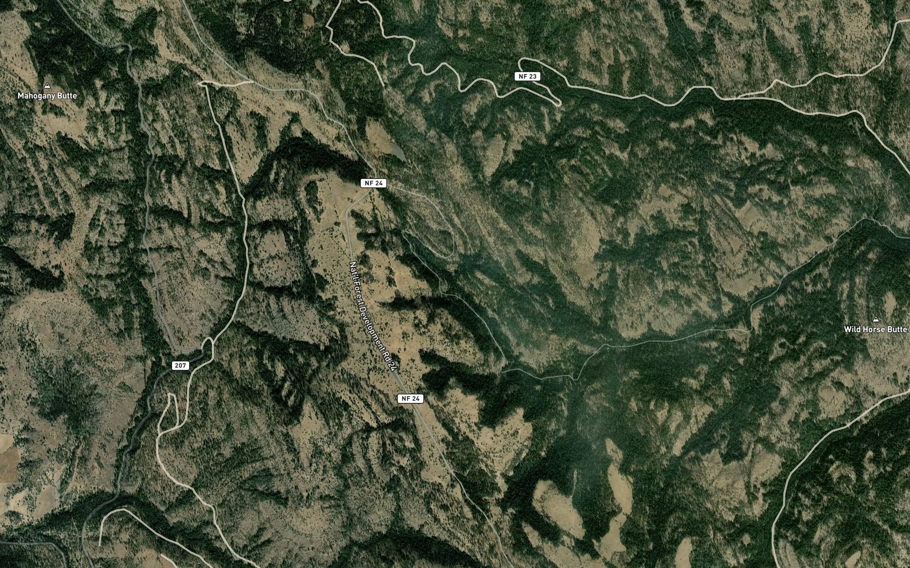 Satellite map of the Rocky Flat Spring