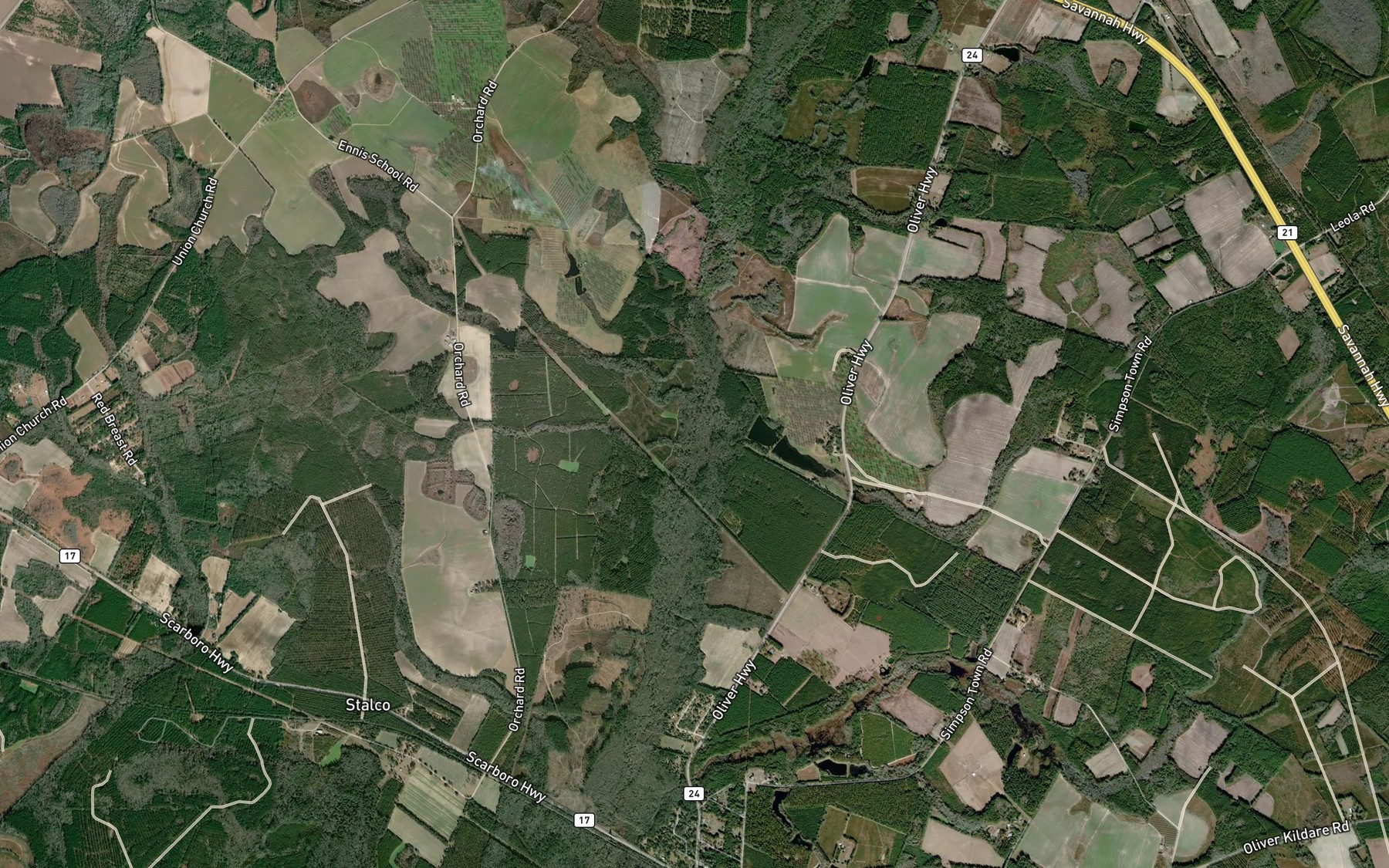 Satellite map of the Nancy Branch