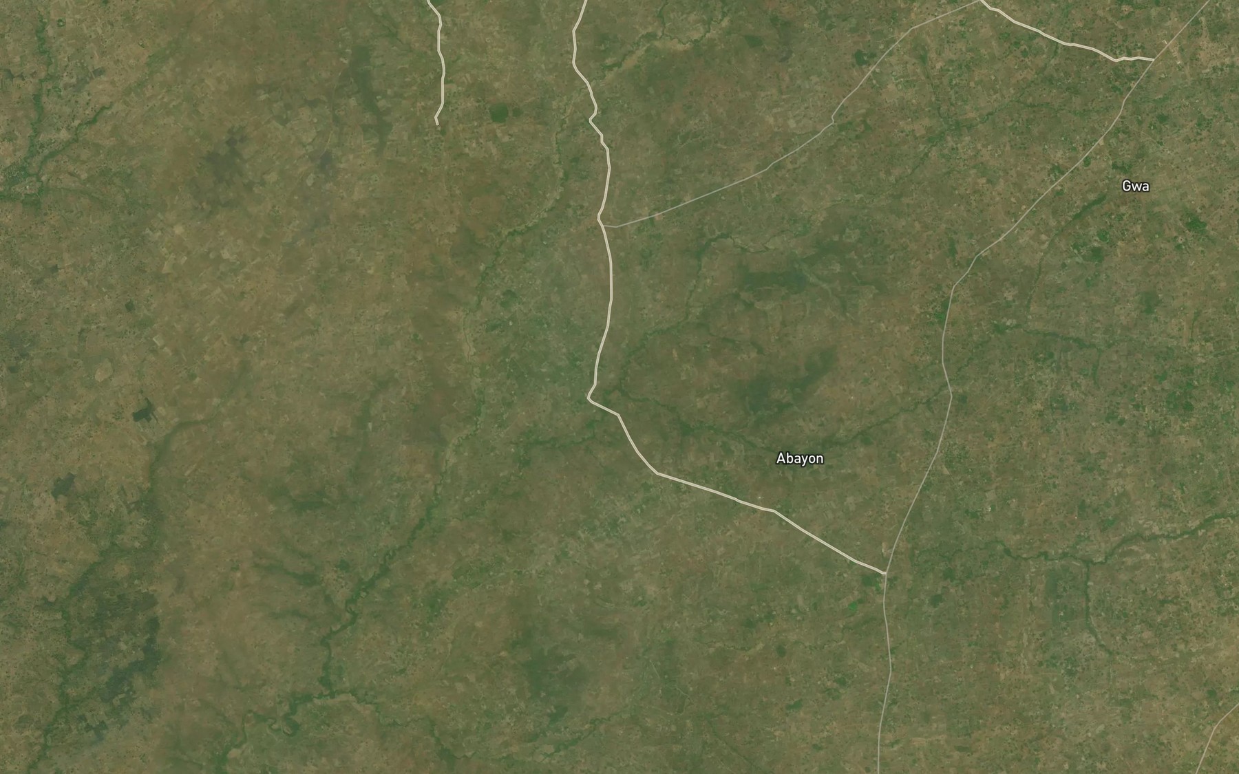 Satellite map of the River Abeba
