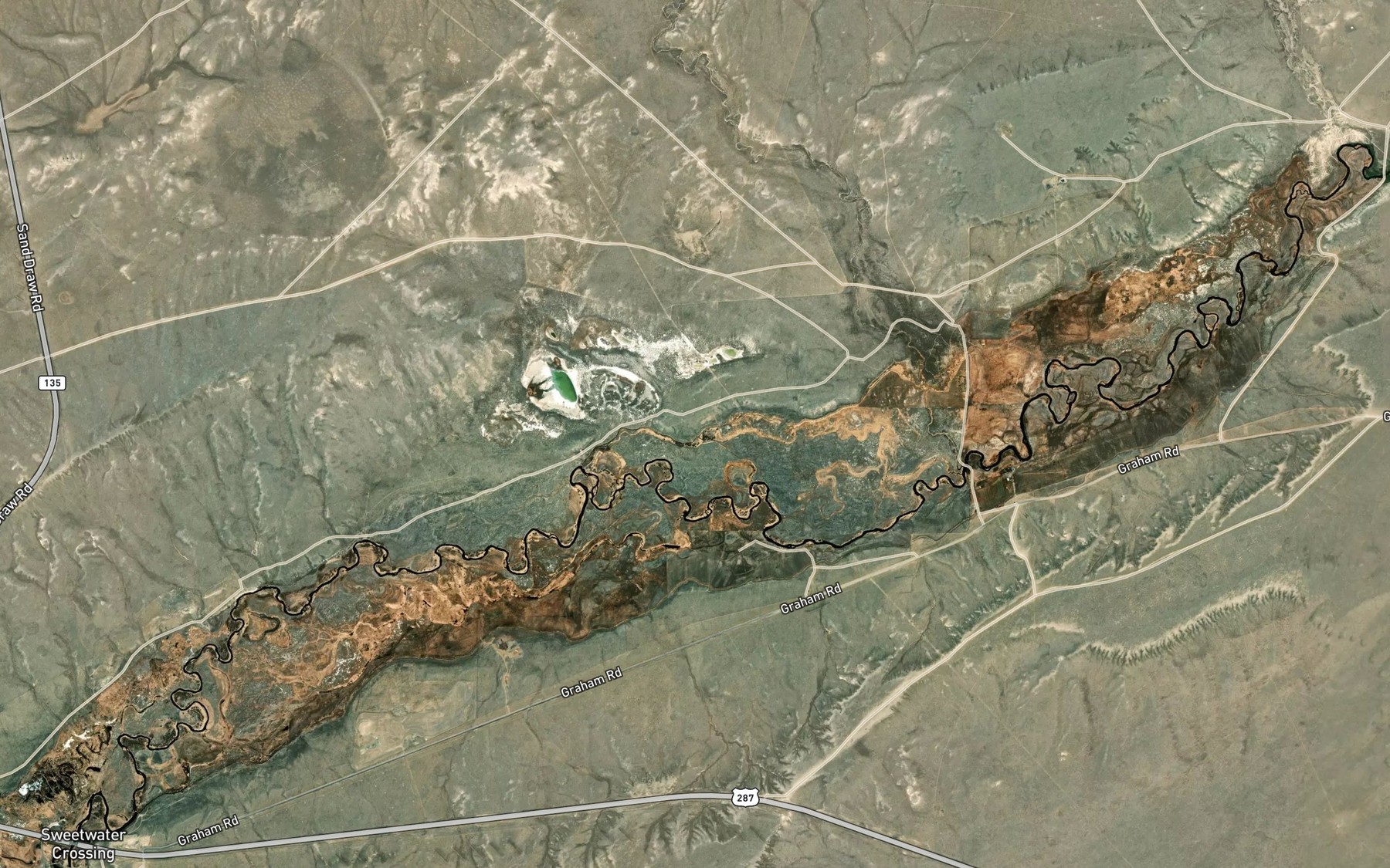 Satellite map of the National Ditch