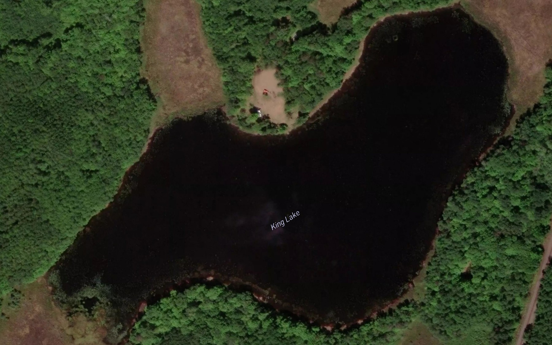 Satellite map of the King Lake