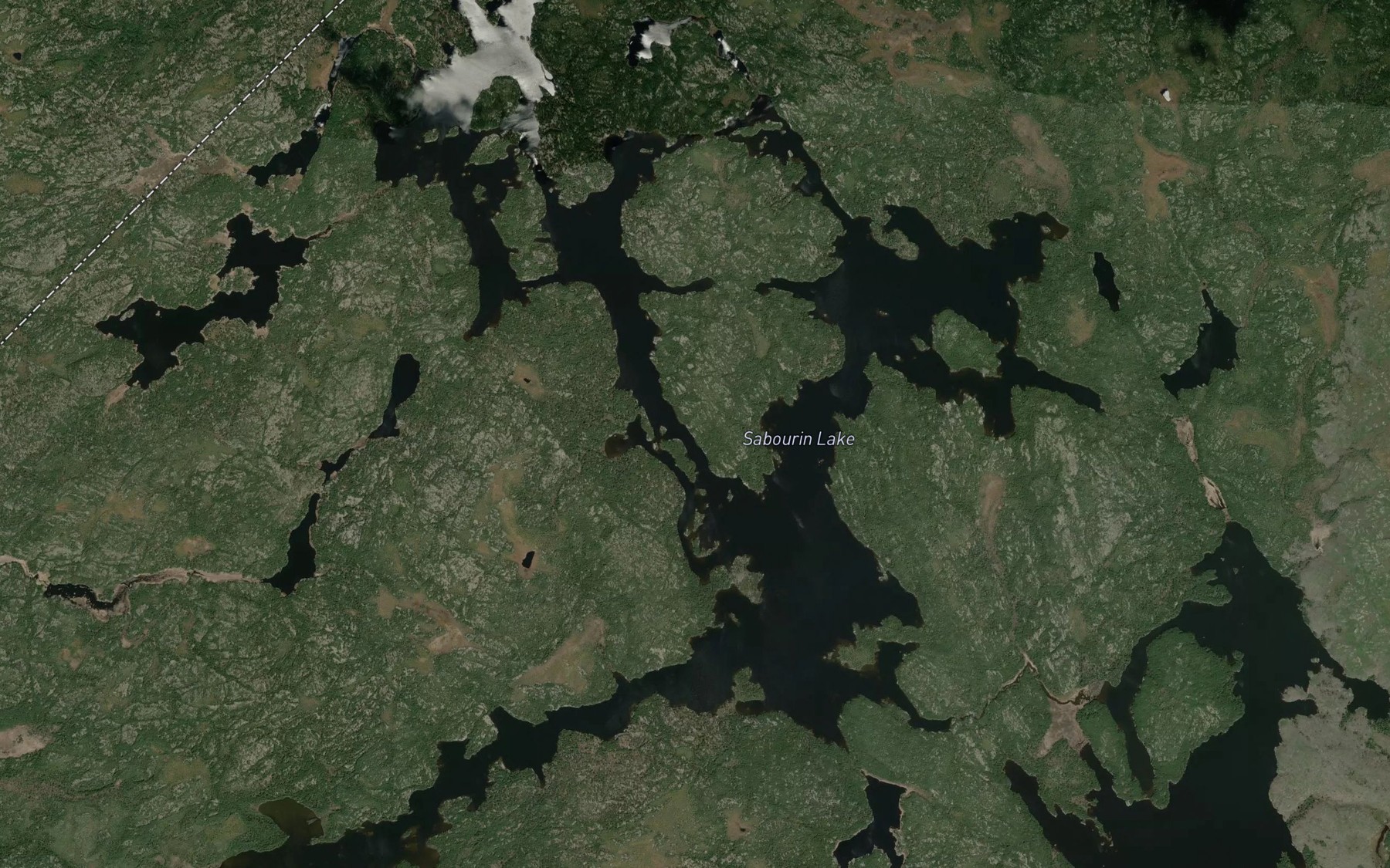 Satellite map of the Sabourin Lake