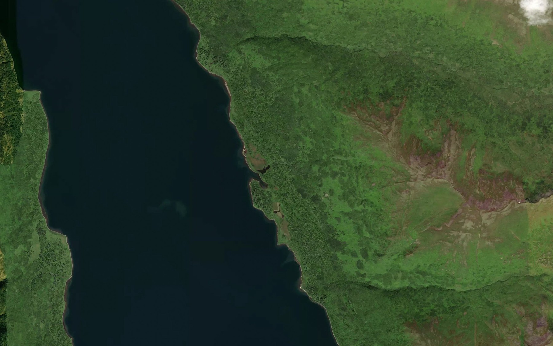 Satellite map of the Bear Creek
