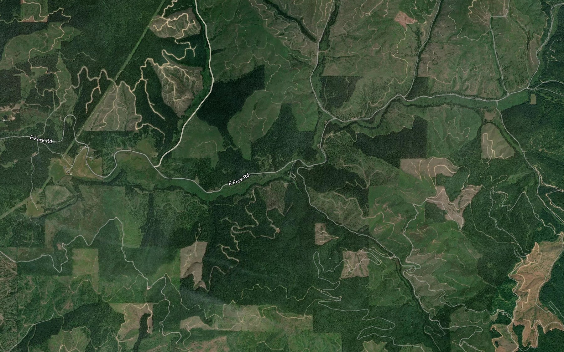 Satellite map of the Jackson Creek
