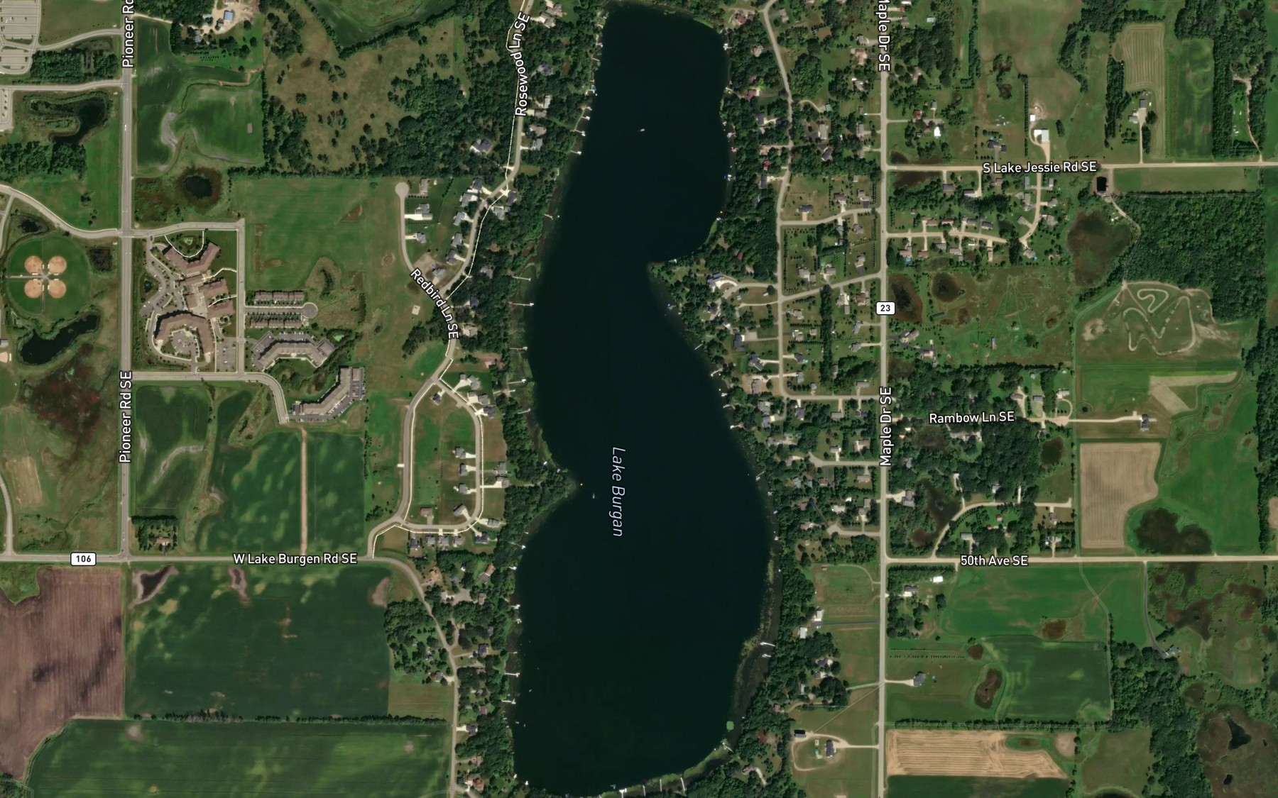 Satellite map of the Lake Burgan