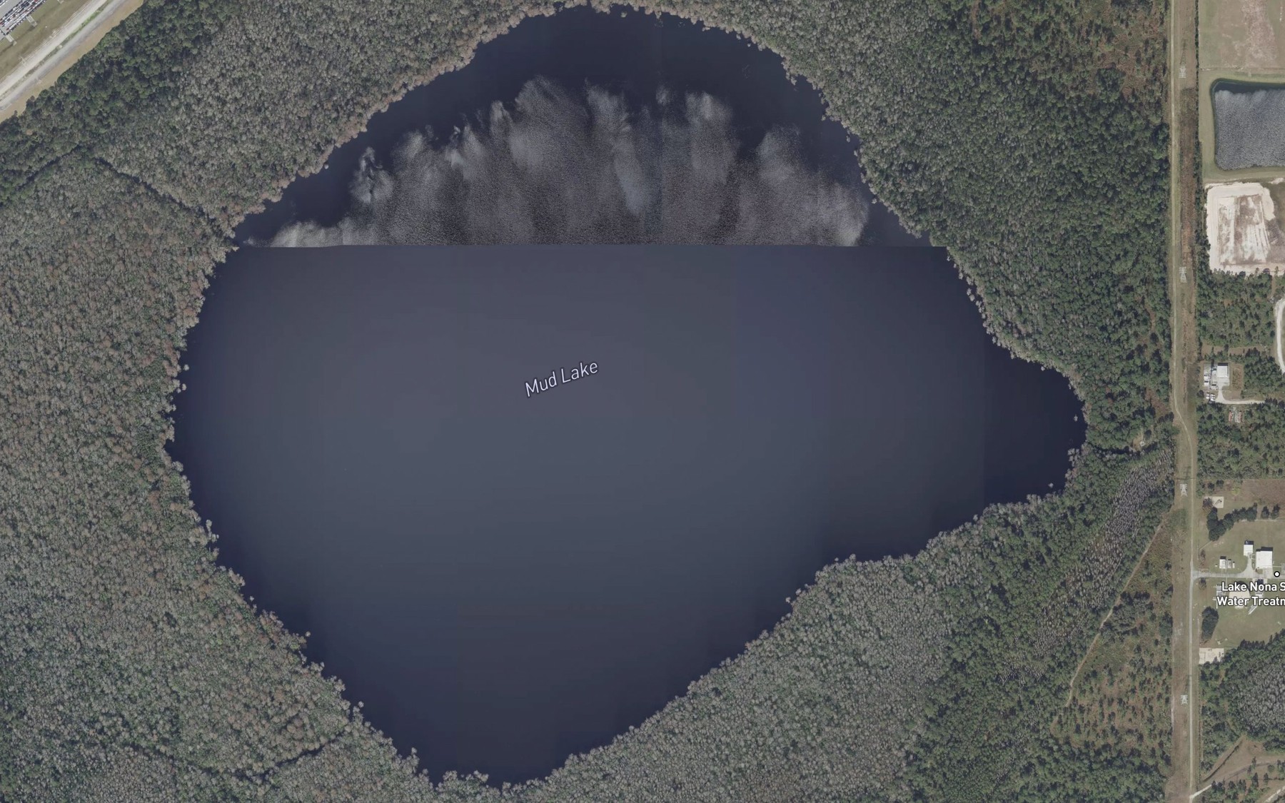 Satellite map of the Mud Lake