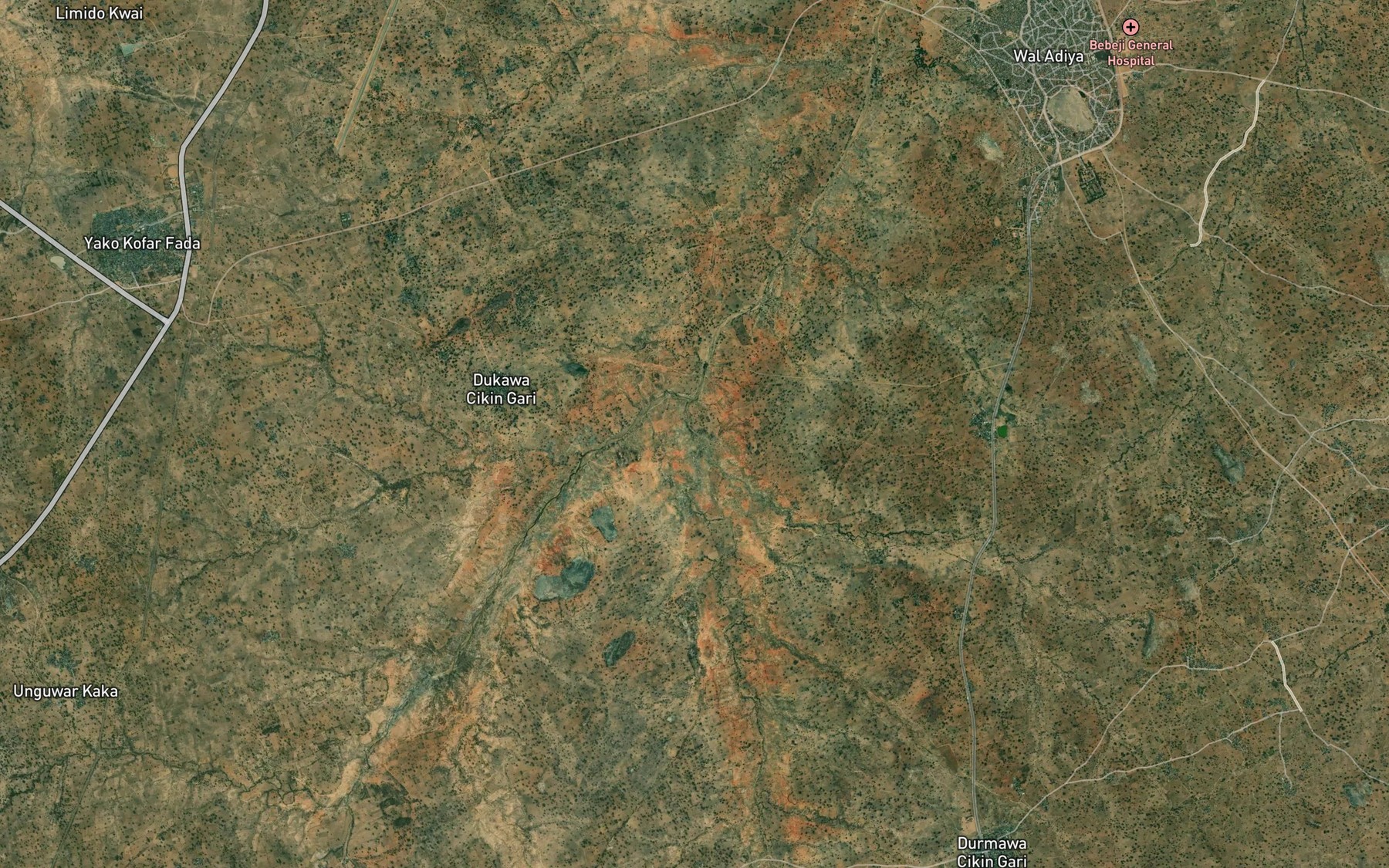 Satellite map of the River Gya